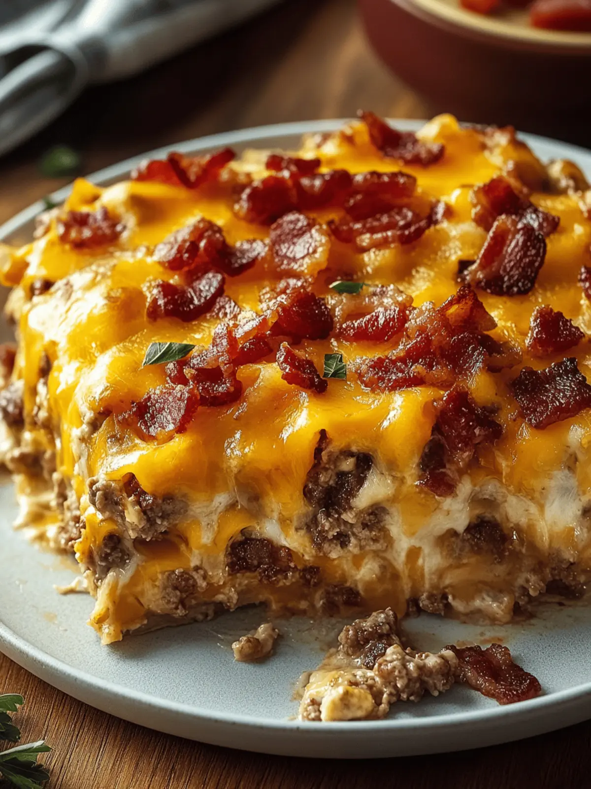 Savory Bacon Cheeseburger Casserole for Cozy Nights 4 Bacon Cheeseburger Casserole
