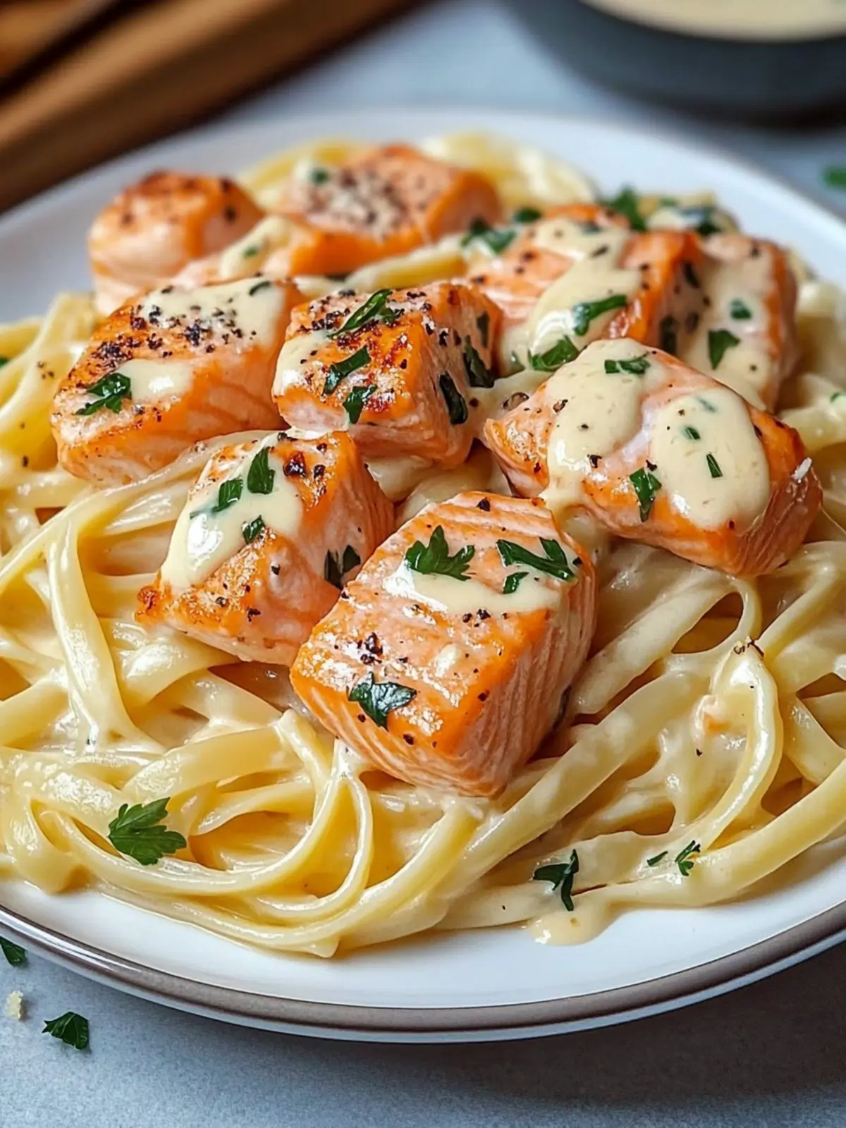 Creamy Garlic Sauce Salmon Pasta That'll Wow Your Taste Buds 4 salmon pasta creamy garlic sauce