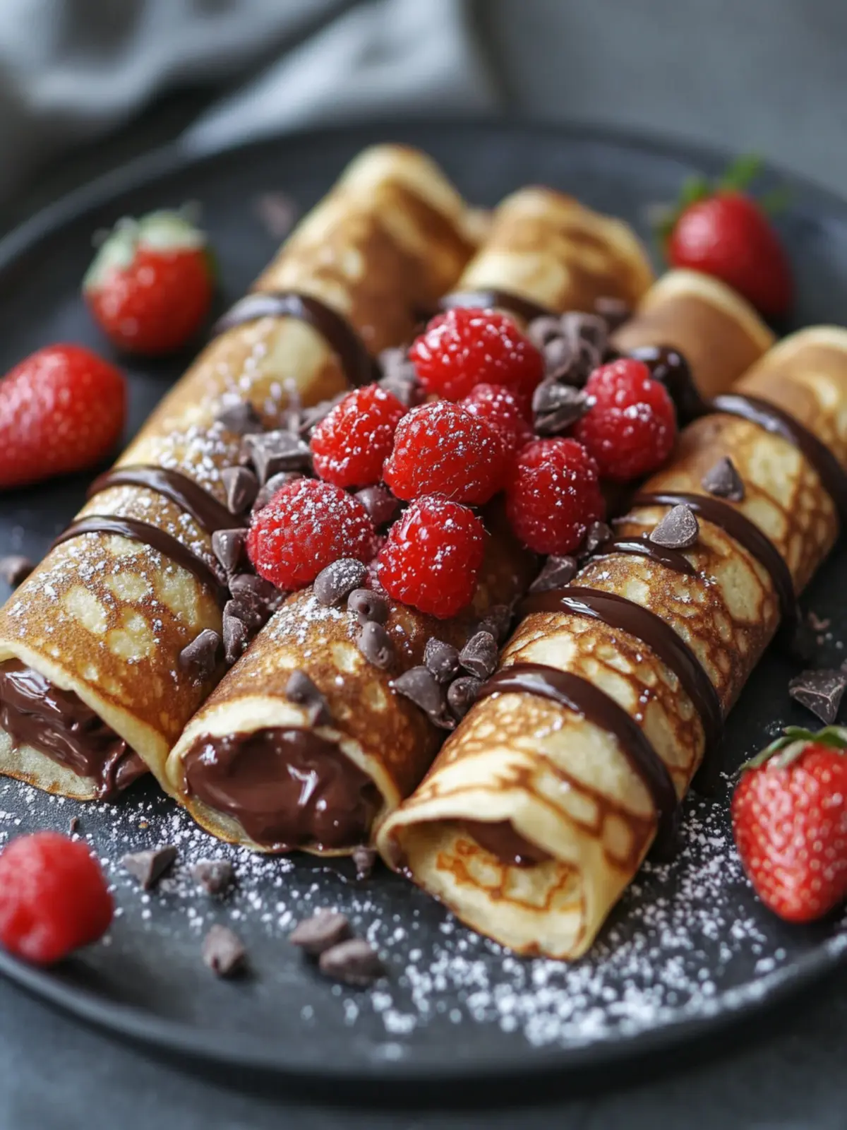 Indulge in Handmade Chocolate-Filled Rolled Cr ªpes Today 2 Handmade Chocolate-Filled Rolled Cr ªpes
