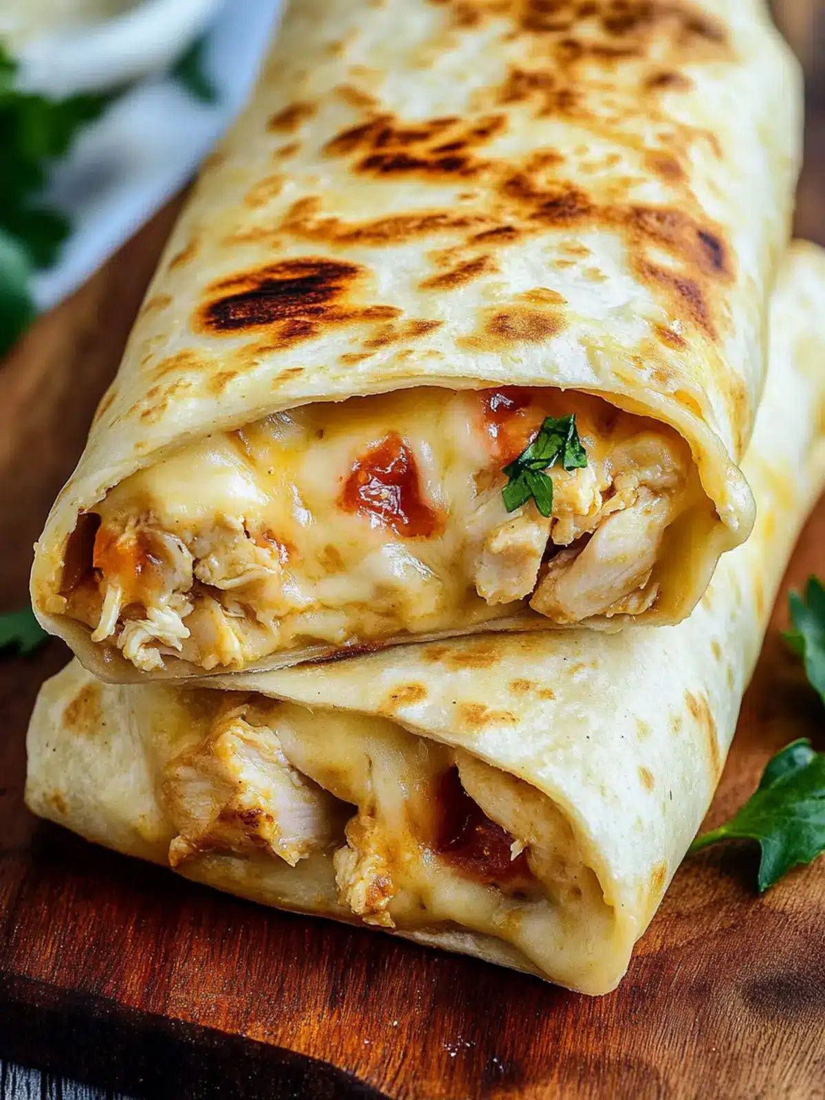Cheesy Garlic Chicken Wraps for Quick Dinner Bliss 3 Cheesy Garlic Chicken Wraps