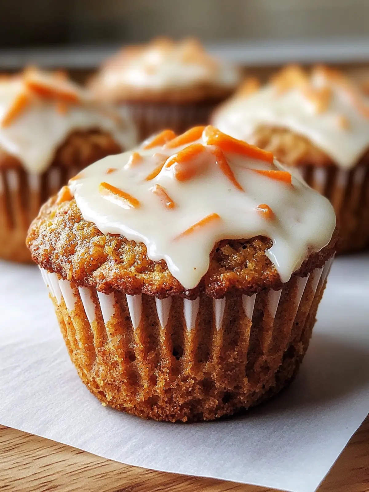 Irresistible Carrot Cake Muffins with Cream Cheese Glaze 4 Carrot Cake Muffins with Cream Cheese Glaze