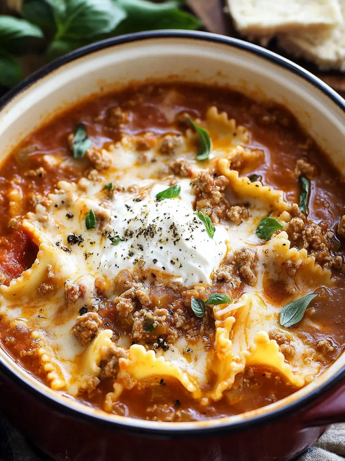 Melt-in-Your-Mouth Slow Cooker Lasagna Soup Delight 3 Slow Cooker Lasagna Soup