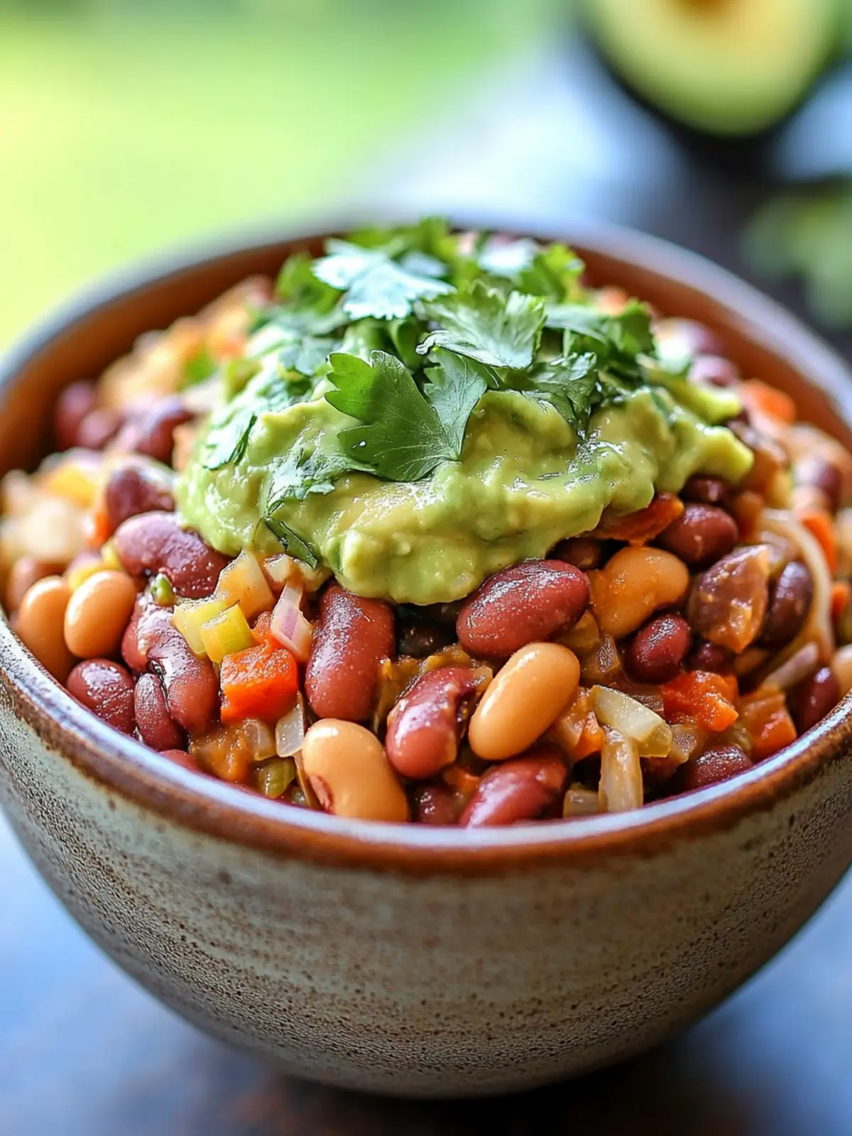 Savory Slow Cooker Cowboy Beans with Creamy Avocado Dressing 4 THE BEST SLOW COOKER COWBOY BEANS WITH AVOCADO DRESSING
