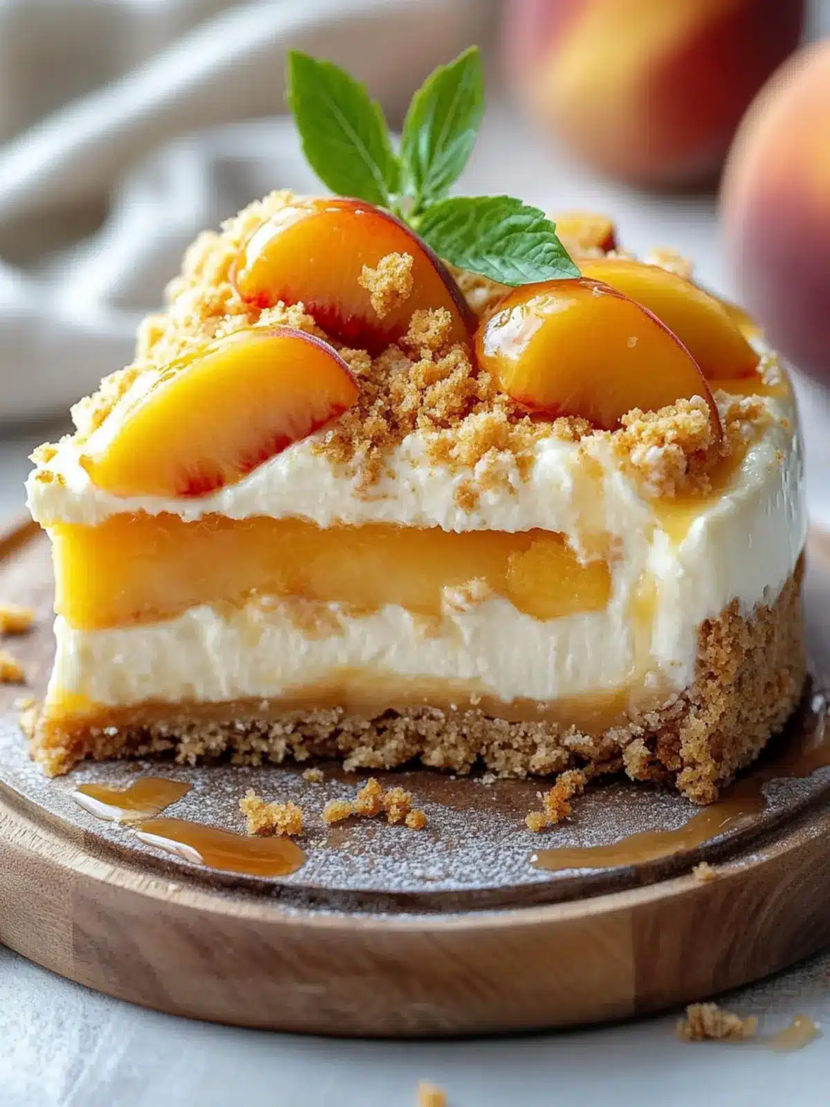 Peach Cobbler Cheesecake Bliss: A Sweet Summer Dream 3 Peach Cobbler Cheesecake Bliss