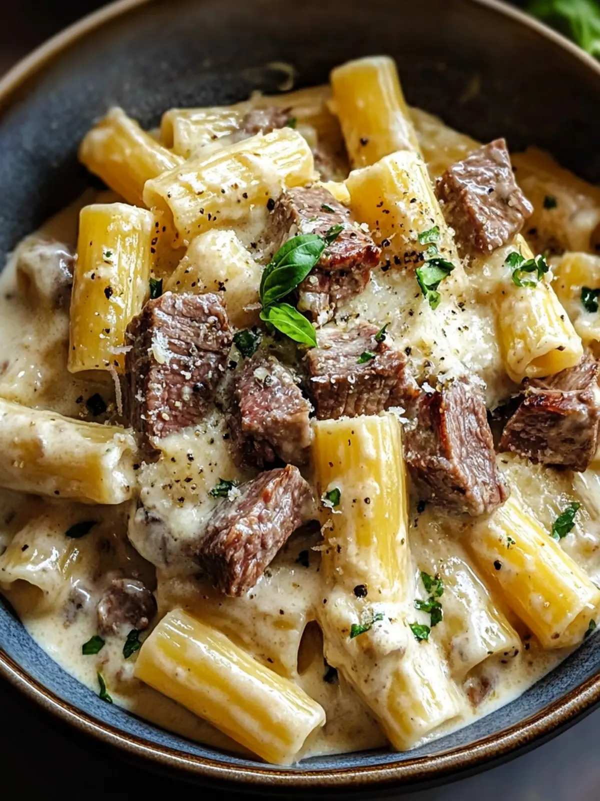 Creamy Steak Rigatoni