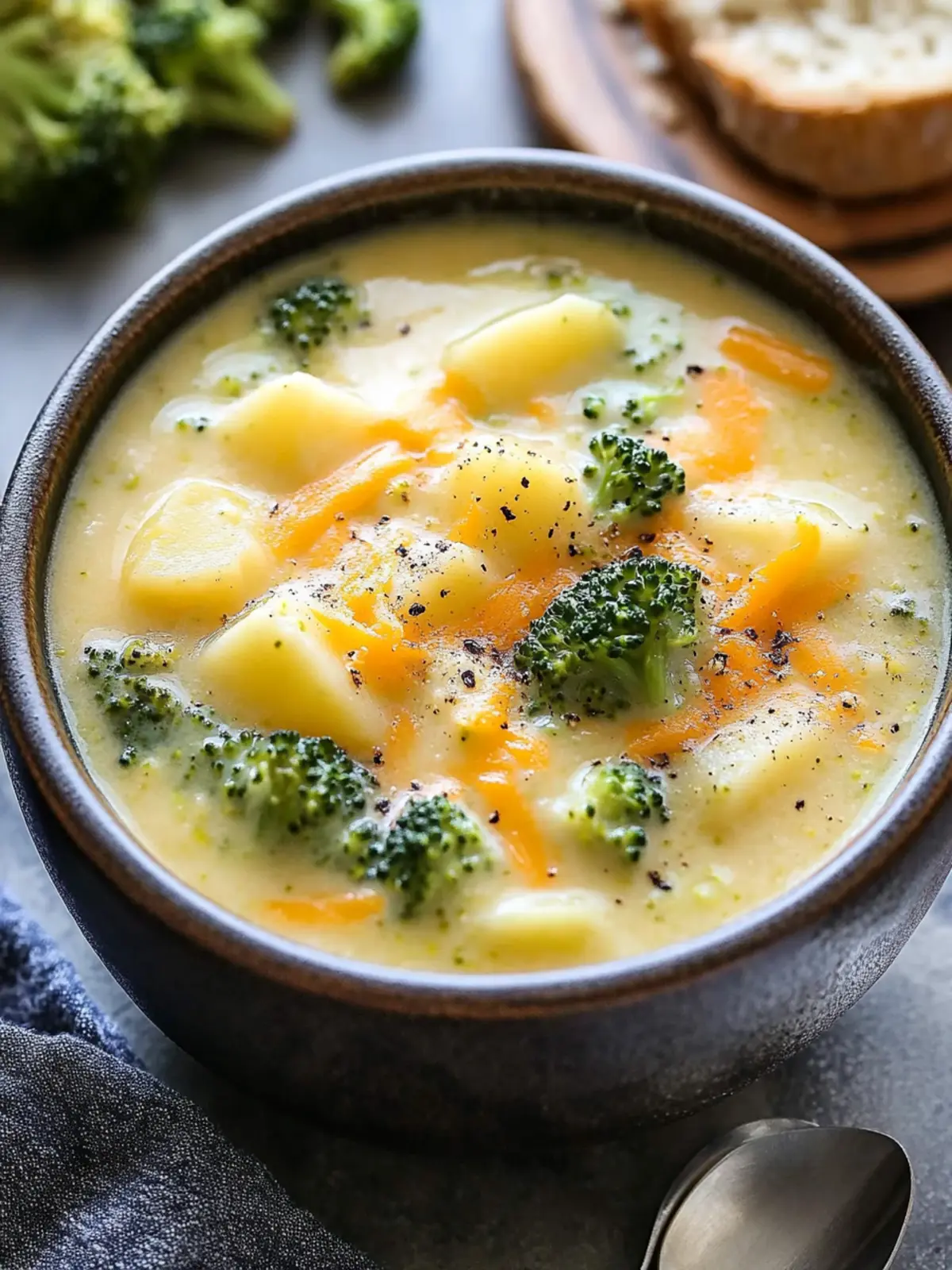 Slow Cooker Broccoli Cheddar Potato Soup