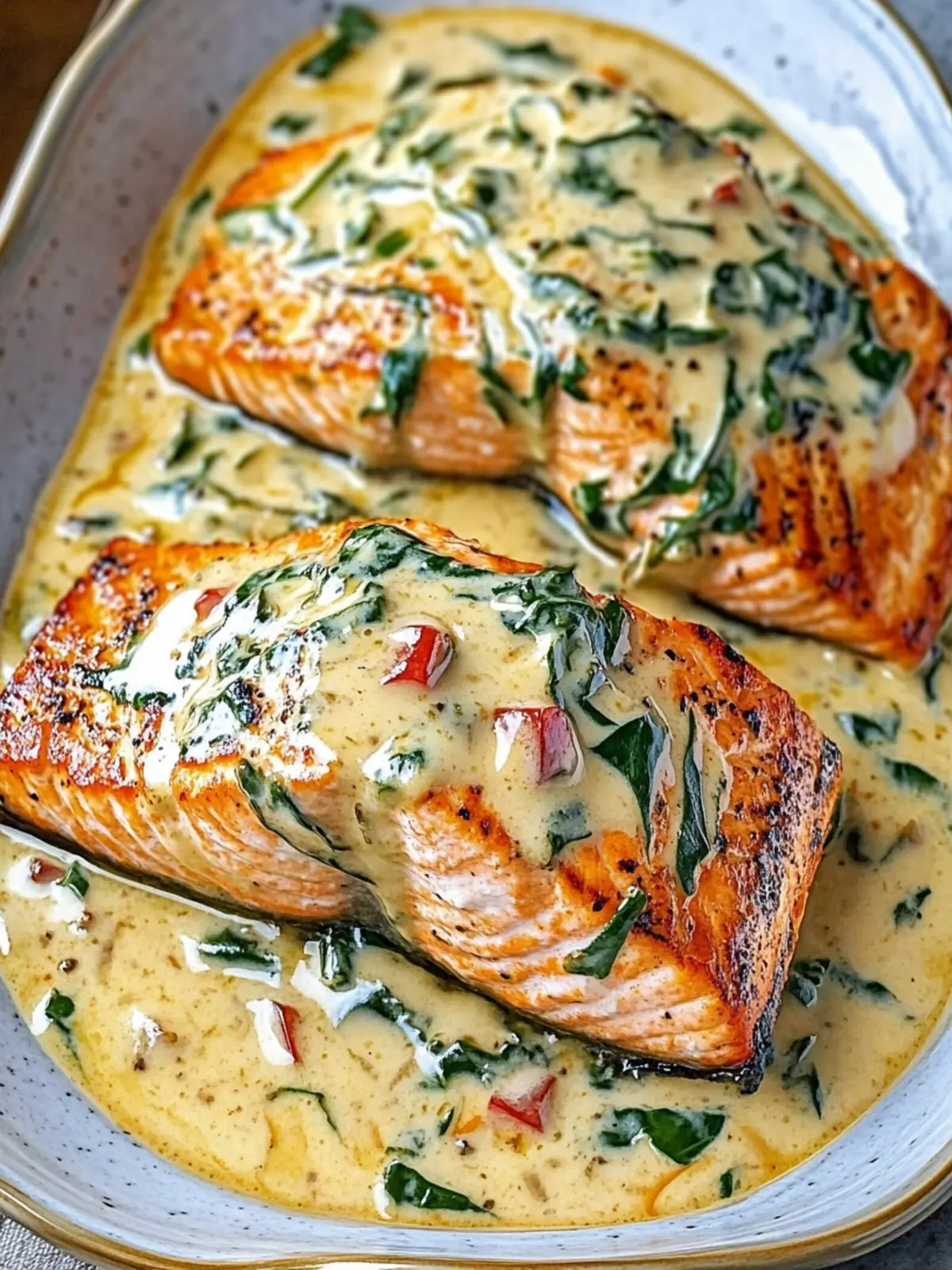 Creamy Garlic Butter Tuscan Salmon for a Cozy Night In 3 Creamy Garlic Butter Tuscan Salmon