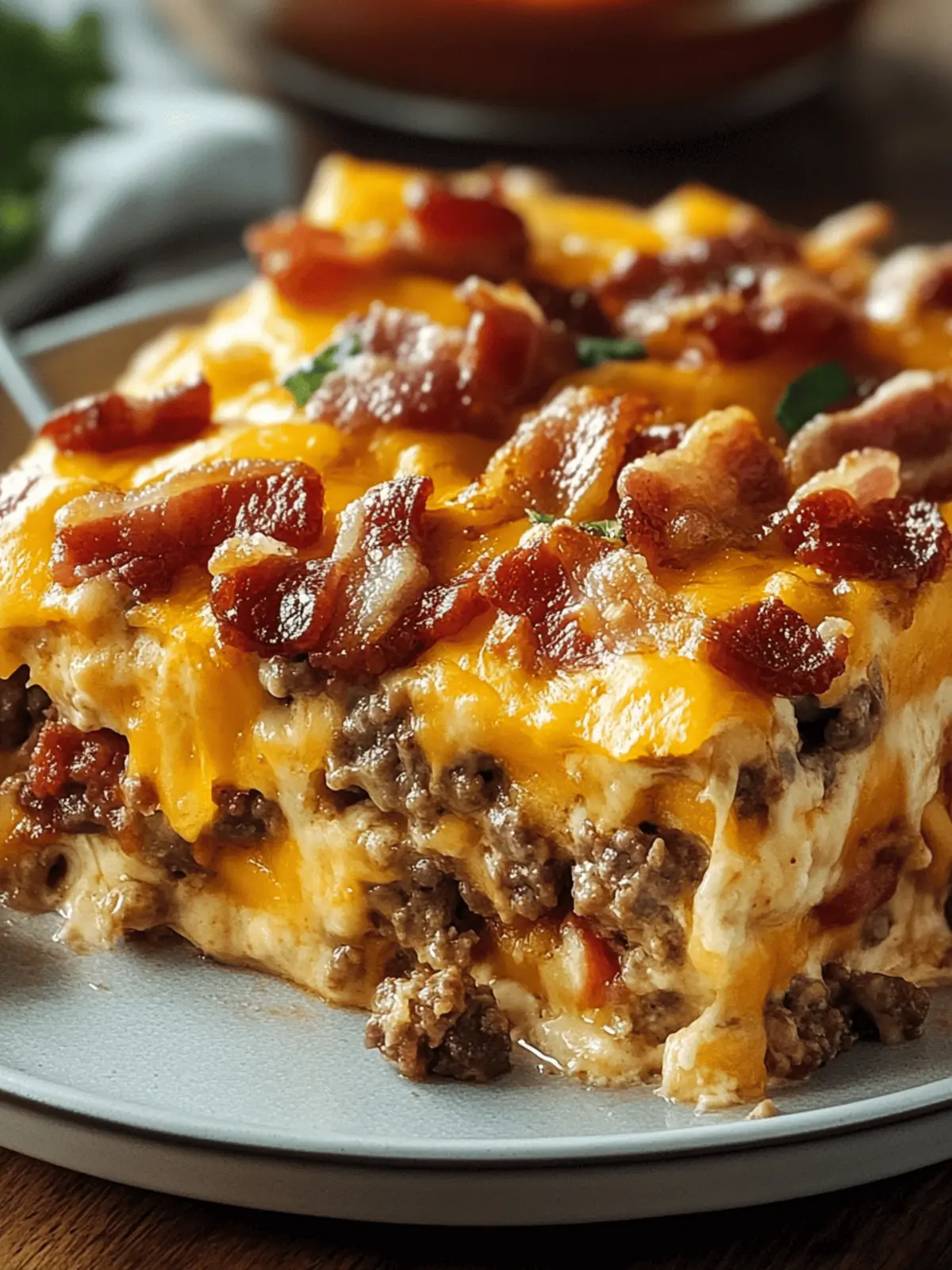 Bacon Cheeseburger Casserole: Comfort Food Done Right 3 Bacon Cheeseburger Casserole