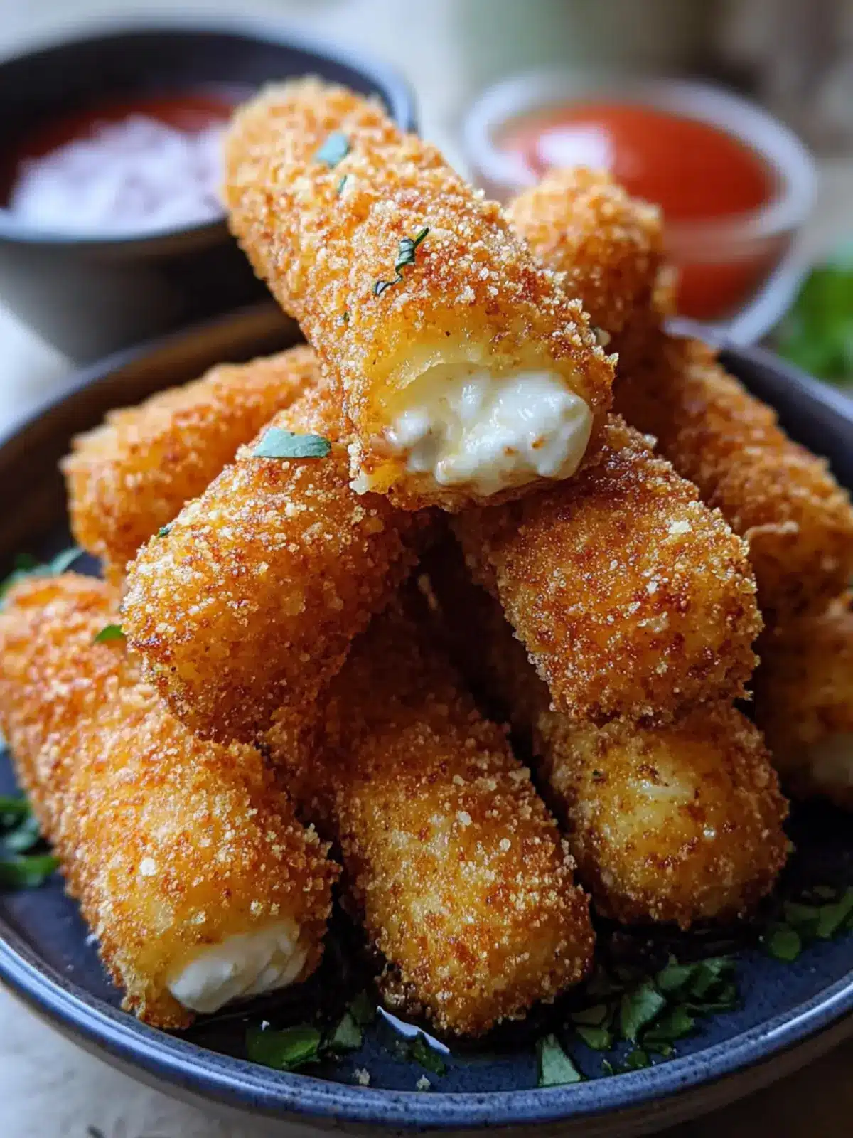 Perfectly Crispy Oven-Baked Mozzarella Sticks Made Easy 4 Perfectly Crispy Oven-Baked Mozzarella Sticks