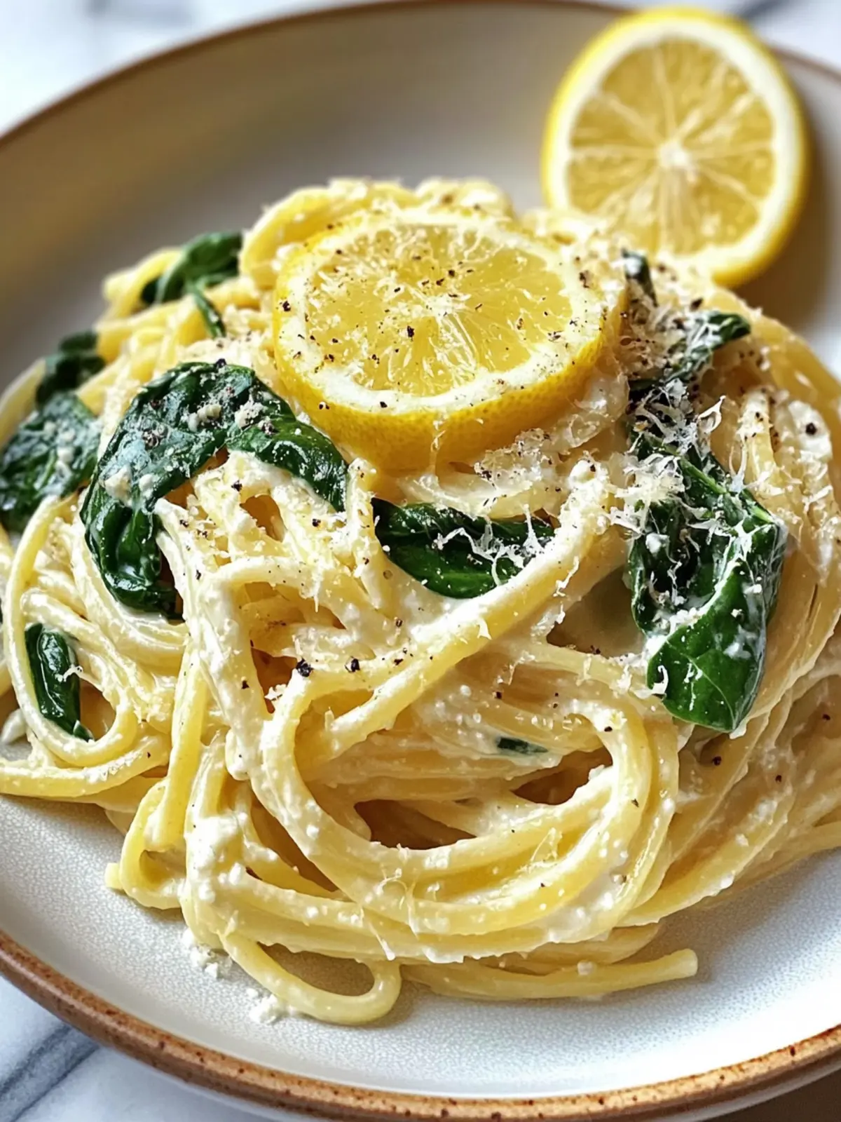 Zesty Lemon Ricotta & Spinach Pasta