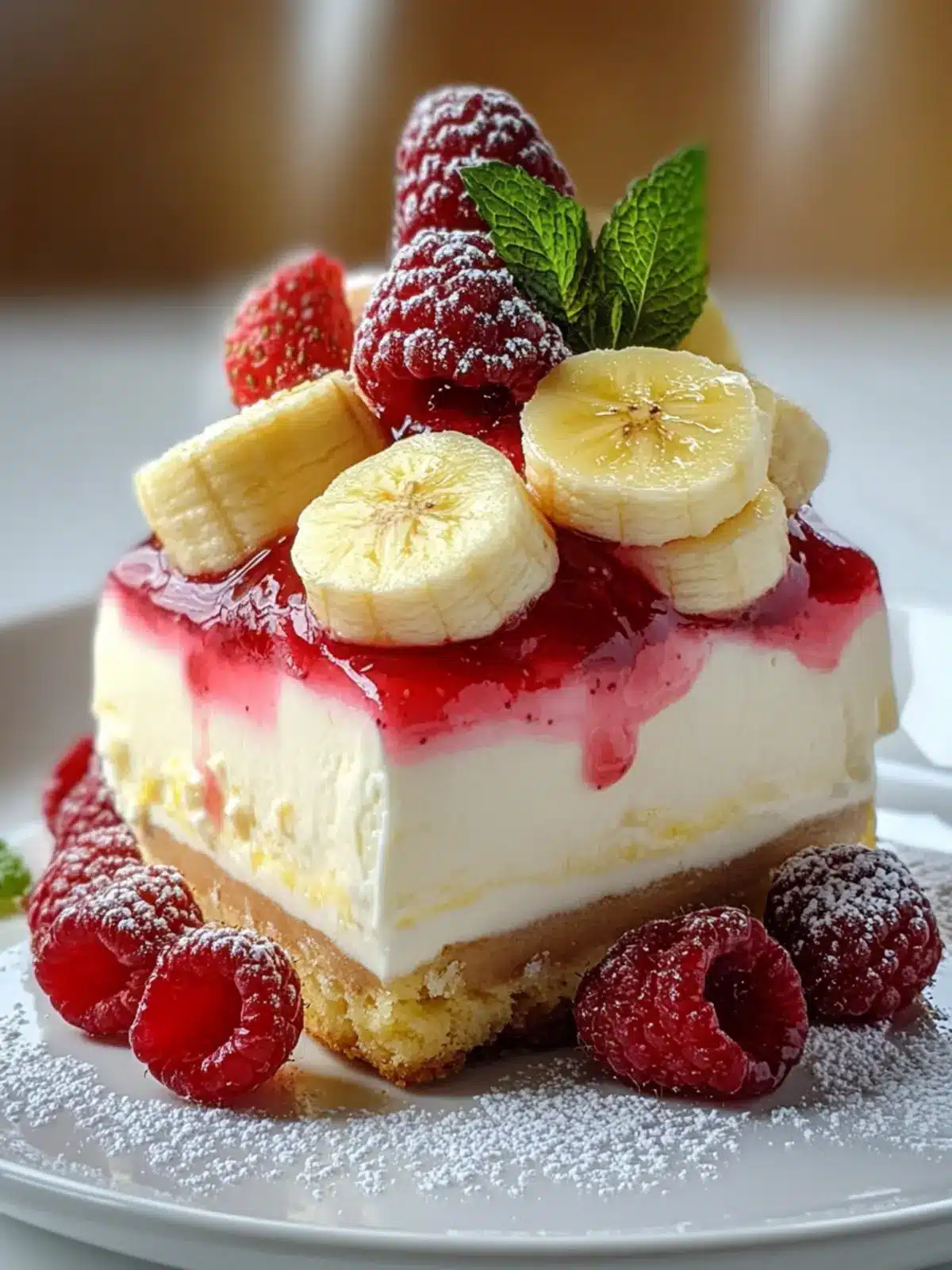 CHEESECAKE CREAM LEMON WITH STRAWBERRY-BANANA