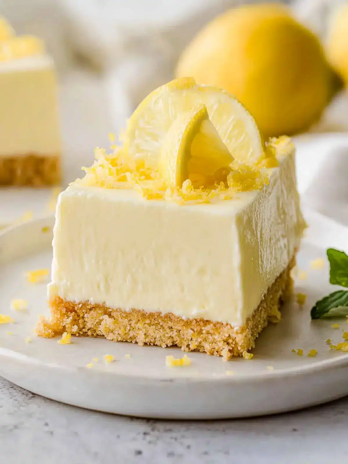 No Bake Lemon Cheesecake Bars for Effortless Summer Bliss 4 No Bake Lemon Cheesecake Bars