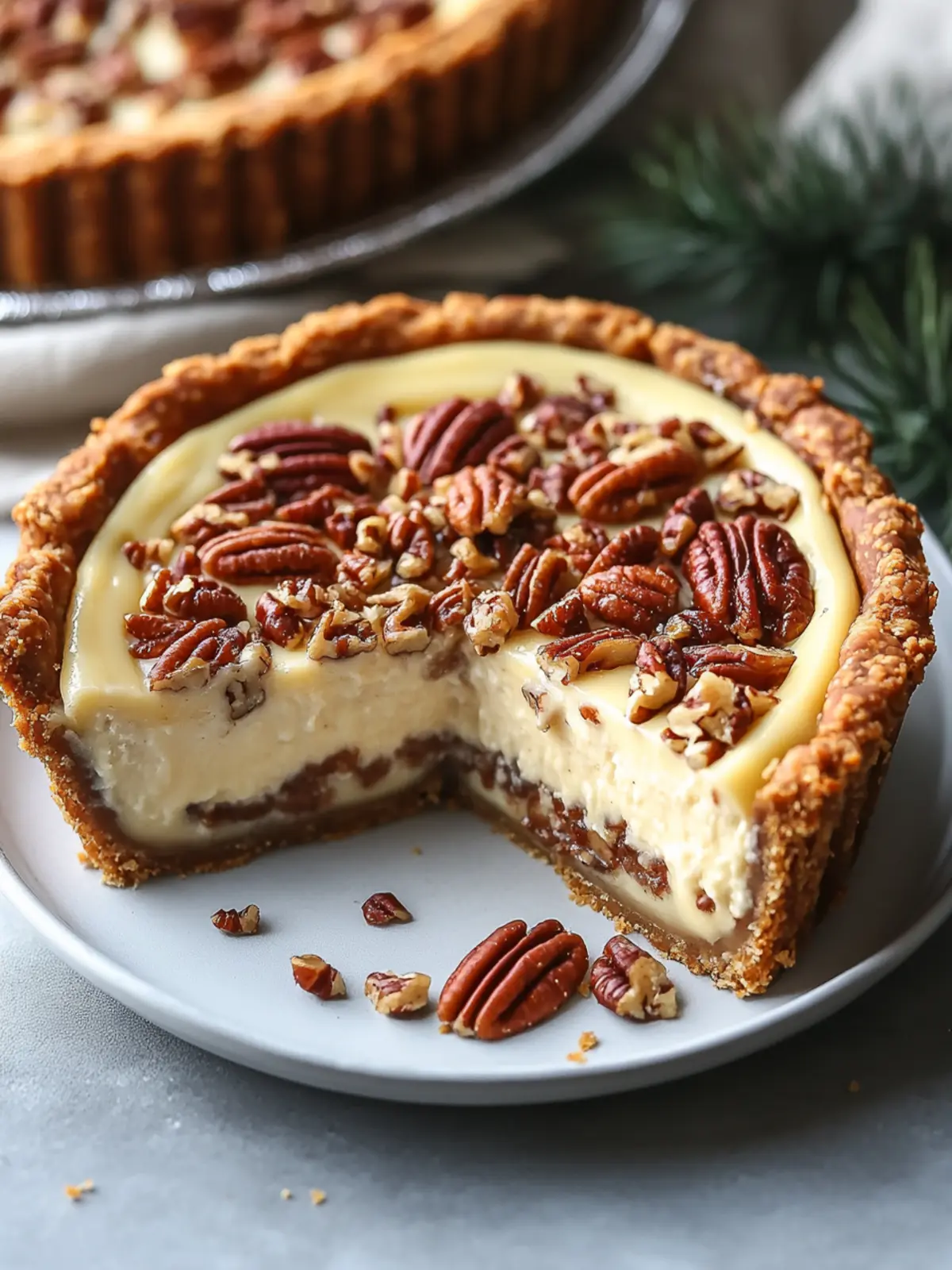 Decadent Pecan Cheesecake Pie: A Must-Try Holiday Treat 3 Pecan Cheesecake Pie