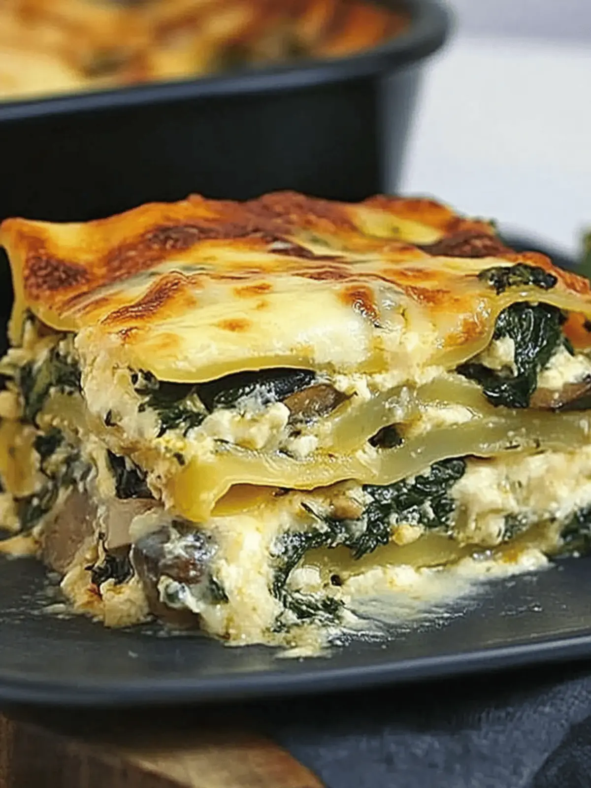 Delicious Vegetarian Mushroom and Spinach Lasagna Recipe 2 Vegetarian Mushroom and Spinach Lasagna