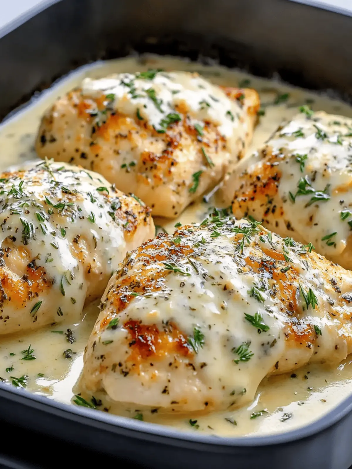 Creamy Garlic & Herb Chicken Bake