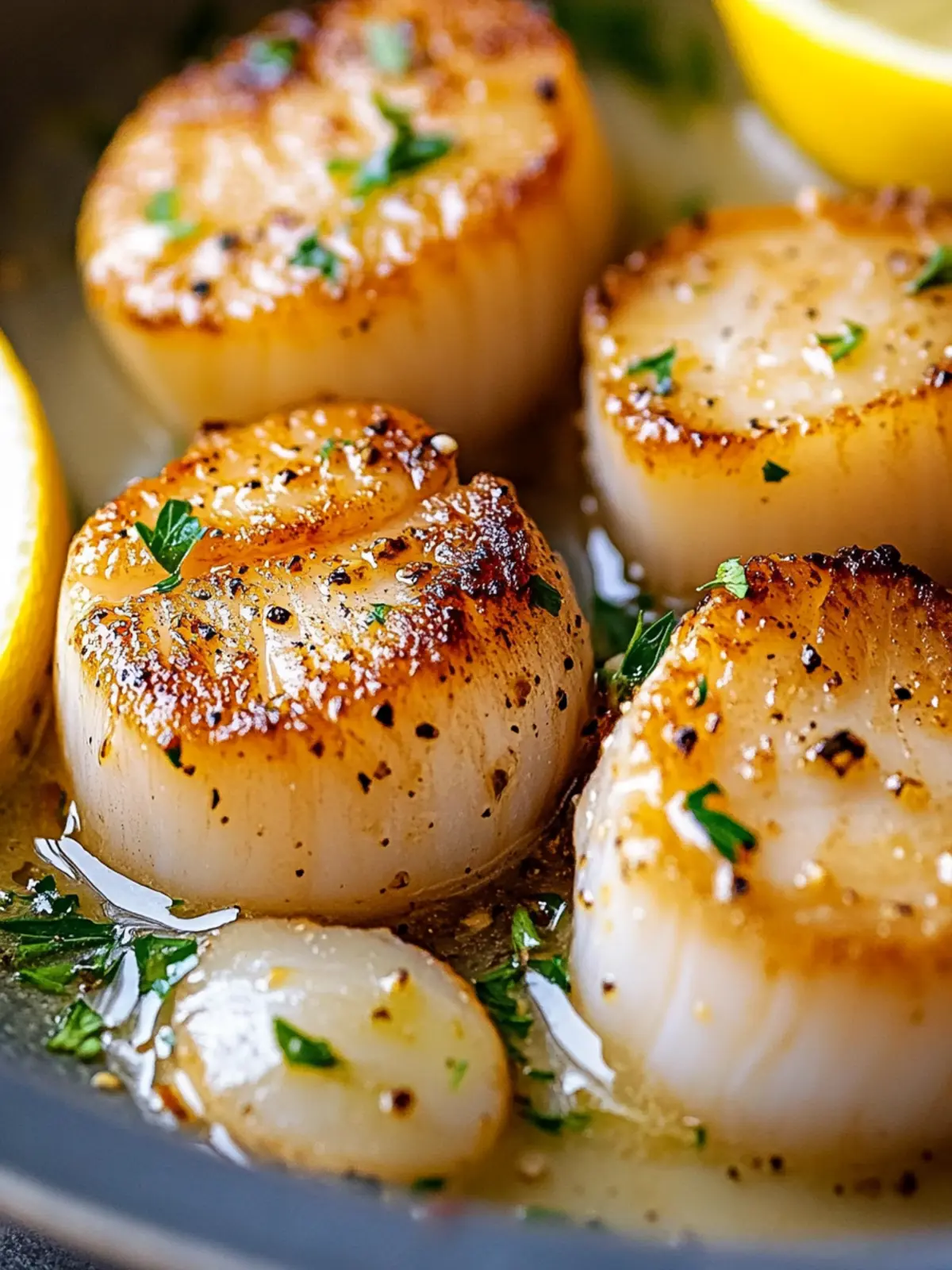 Seared Scallops in Garlic Butter: A Dinner to Impress You 4 Seared Scallops in Garlic Butter