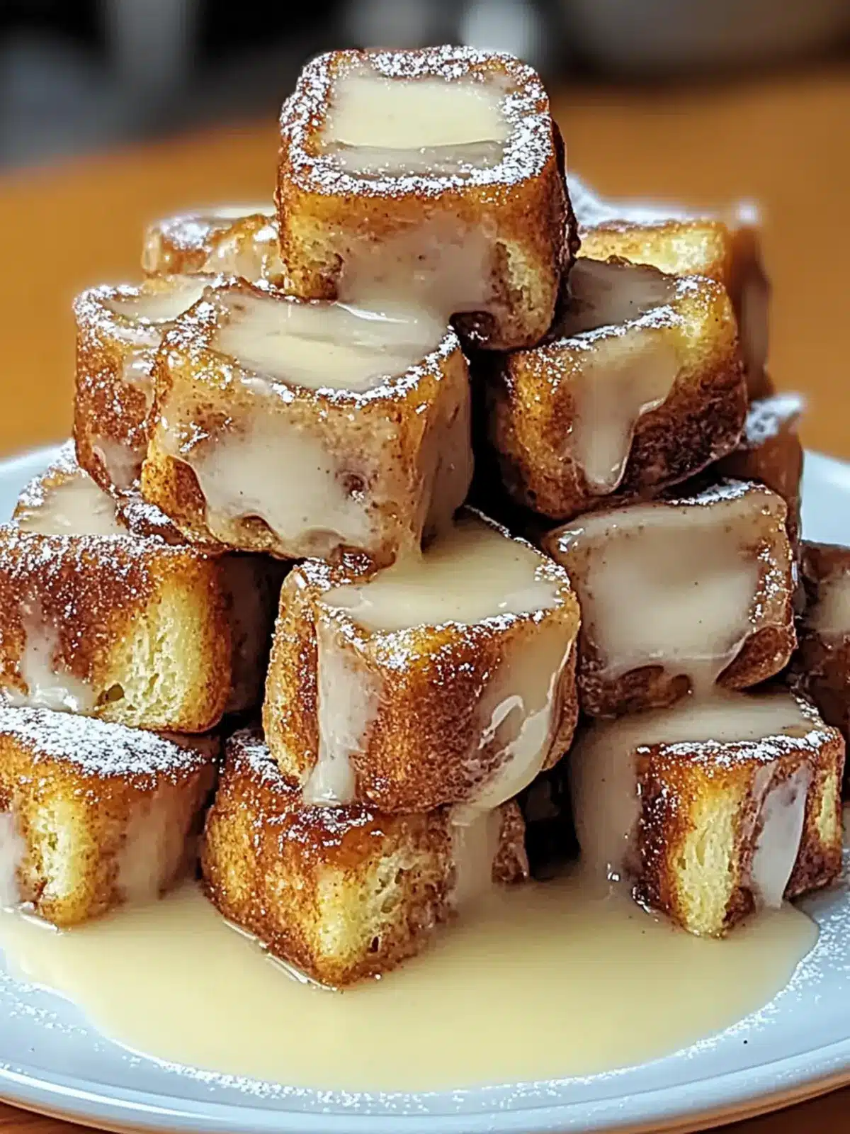 Cinnamon Roll French Toast Bites