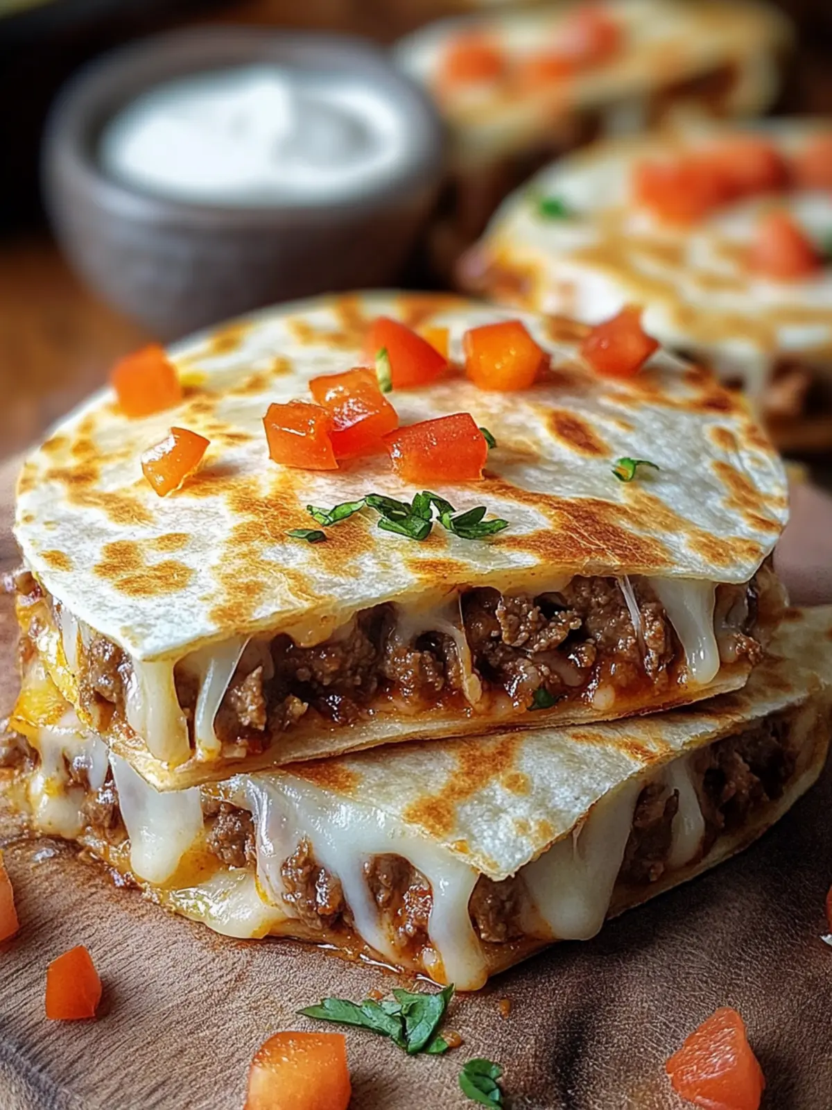 Cheese Beef Quesadilla: Easy Comfort Food in Minutes 4 Cheese Beef Quesadilla