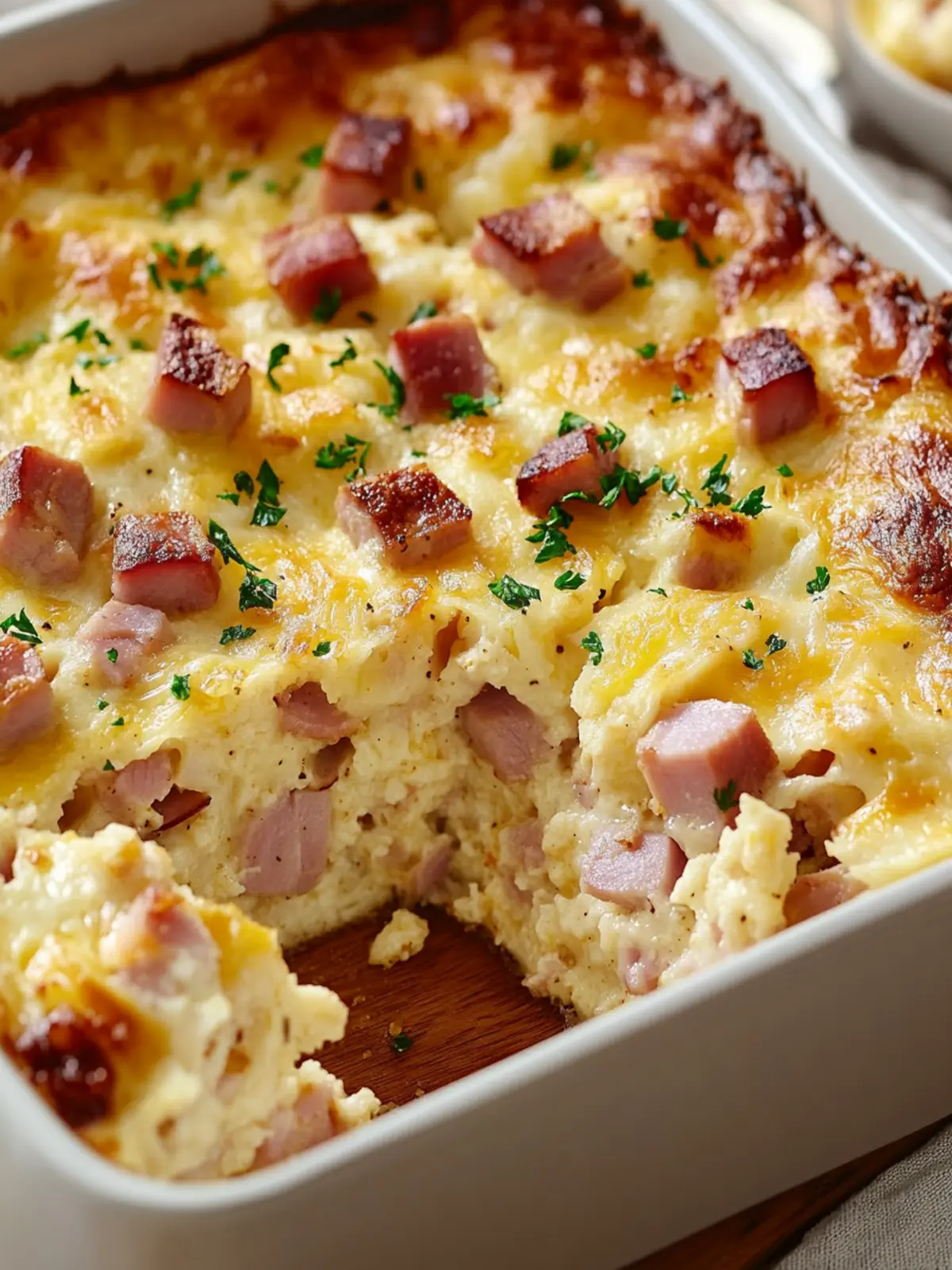 Cheesy ham Breakfast Bake