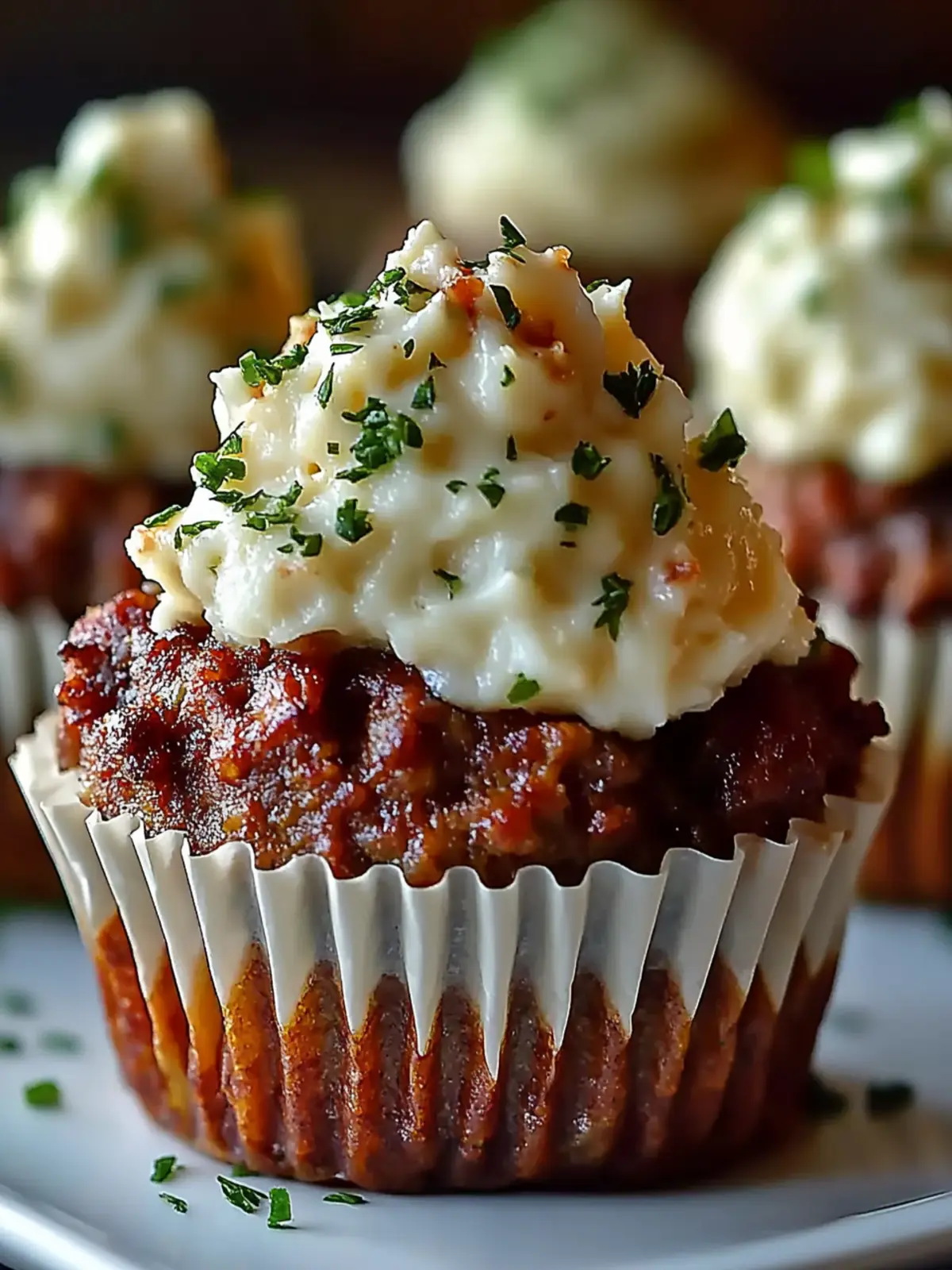 Meatloaf Cupcakes with Whipped Potato Topping Your New Comfort Classic 3 Meatloaf Cupcakes with Whipped Potato Topping