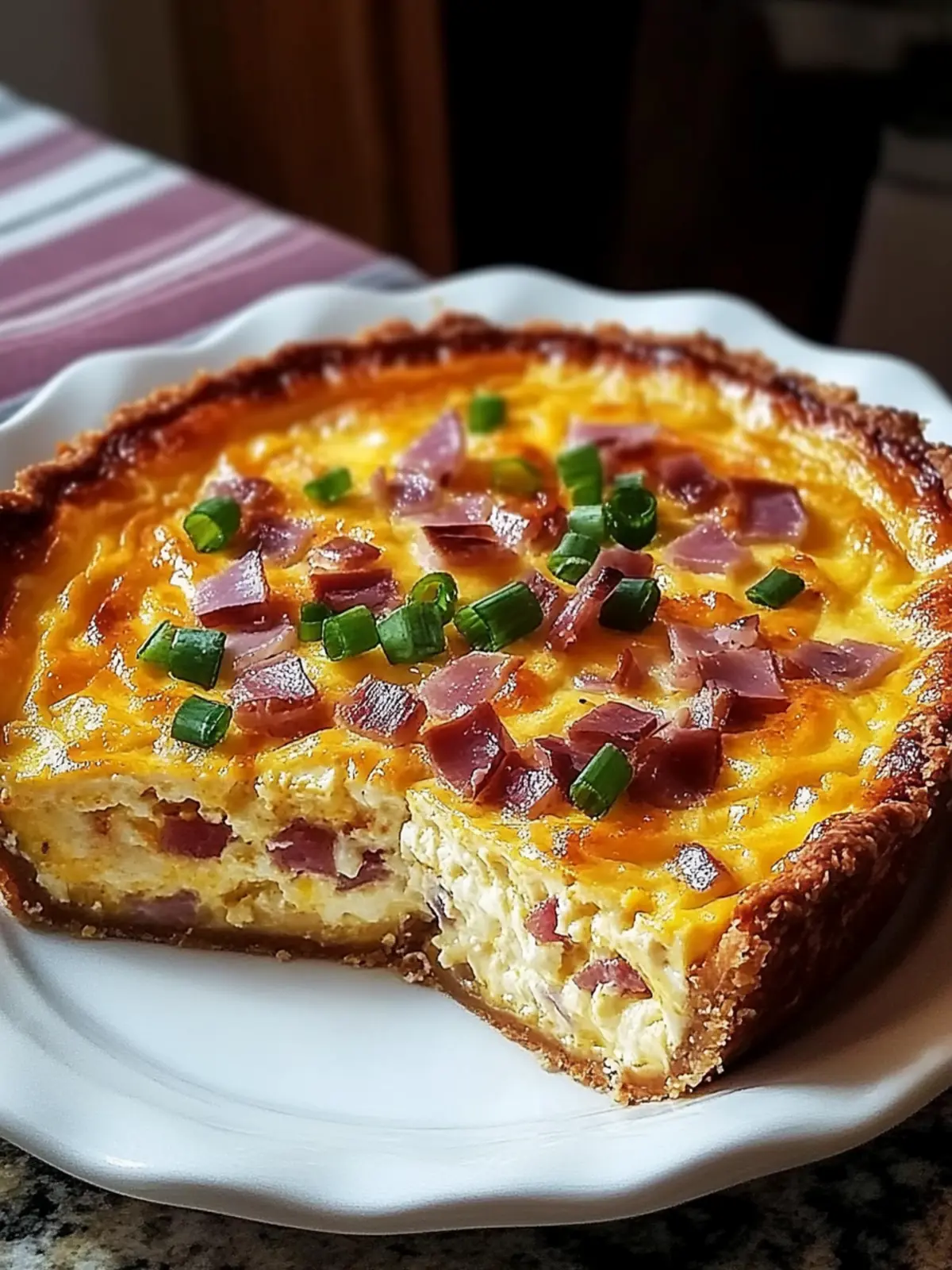Creamy Keto Crustless Quiche Lorraine