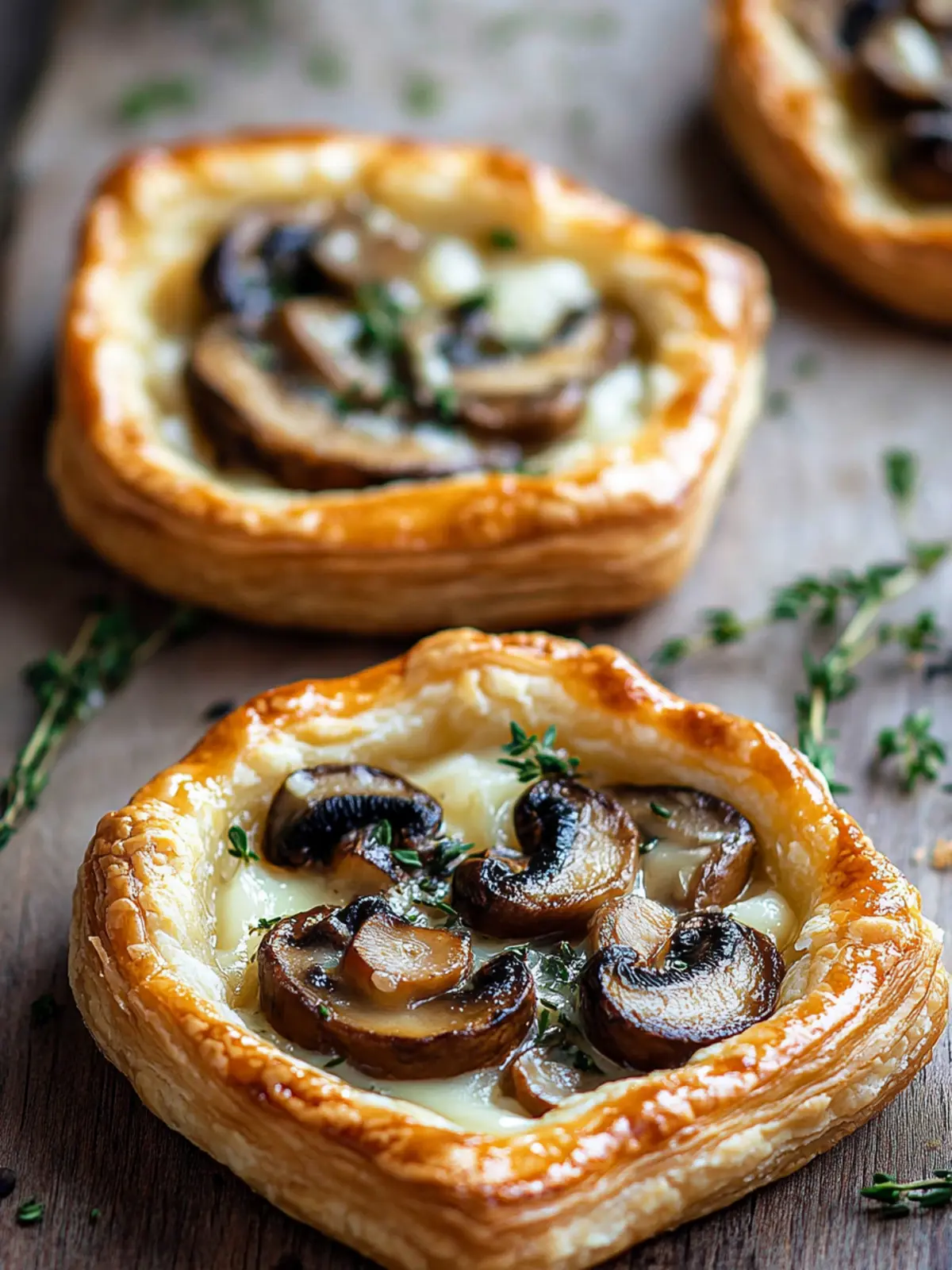 Savory Mushroom & Cheese Puff Pastry Tarts to Impress Your Guests 4 Savory Mushroom & Cheese Puff Pastry Tarts