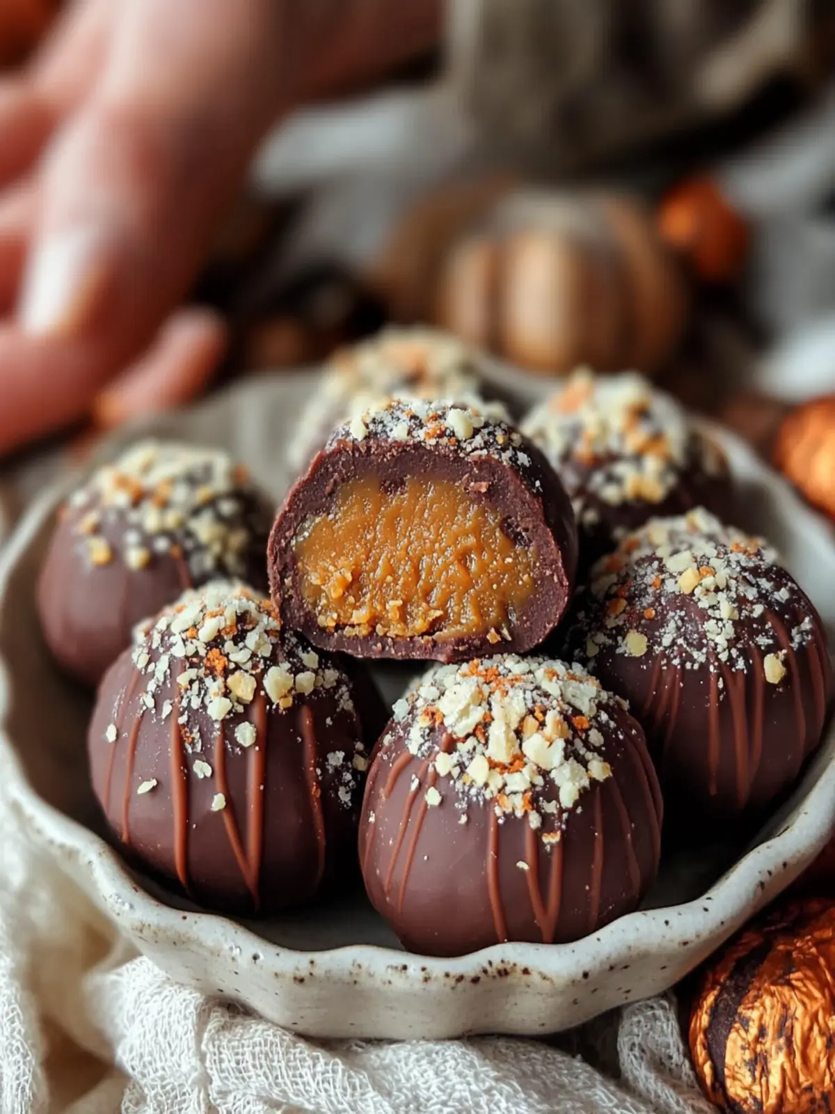 No-Bake Pumpkin Spice Vegan Truffles