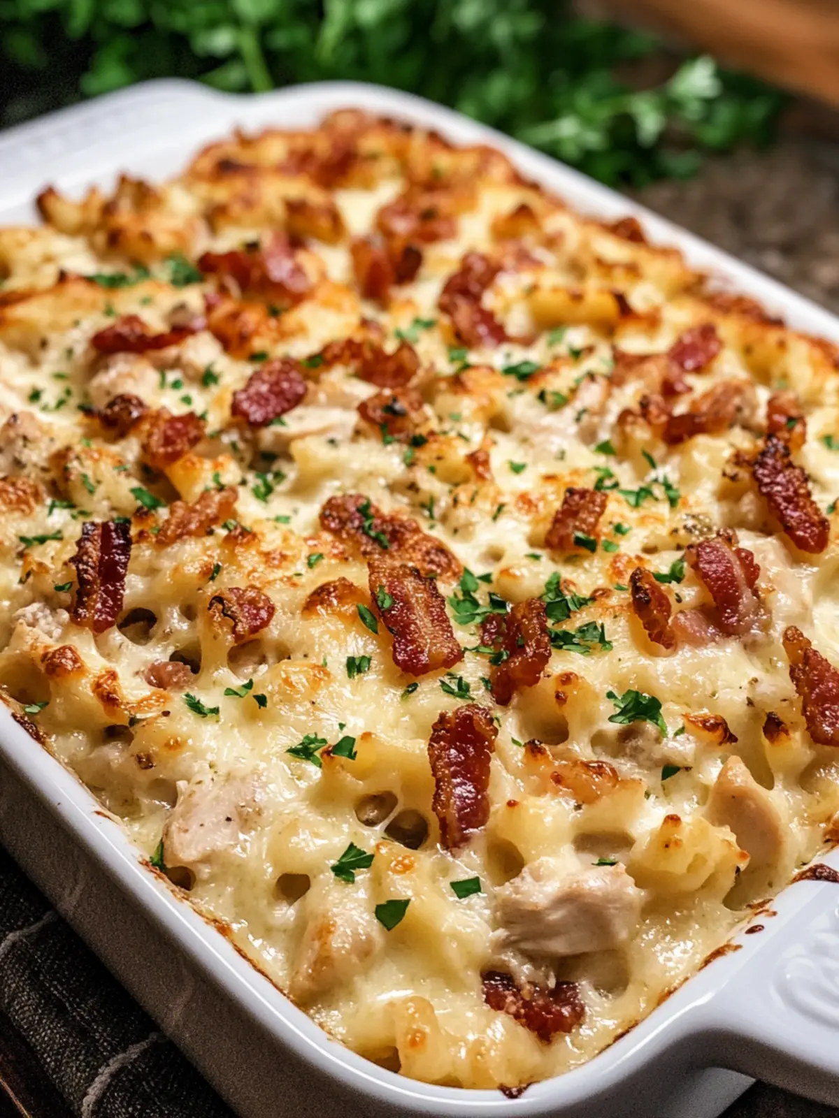 Chicken Bacon Ranch Casserole!
