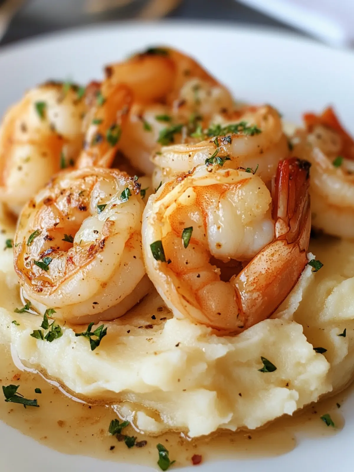 Creamy Garlic Shrimp Over Mashed Potatoes to Wow Your Dinner Guests 2 Creamy Garlic Shrimp Over Mashed Potatoes