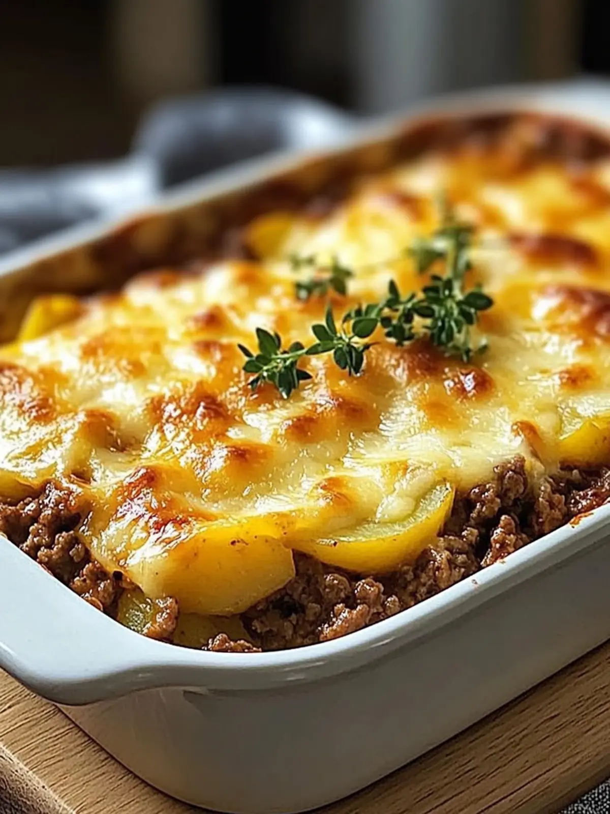 Melted Cheddar and Ground Beef Potato Casserole Bliss 3 Melted Cheddar and Ground Beef Potato Casserole
