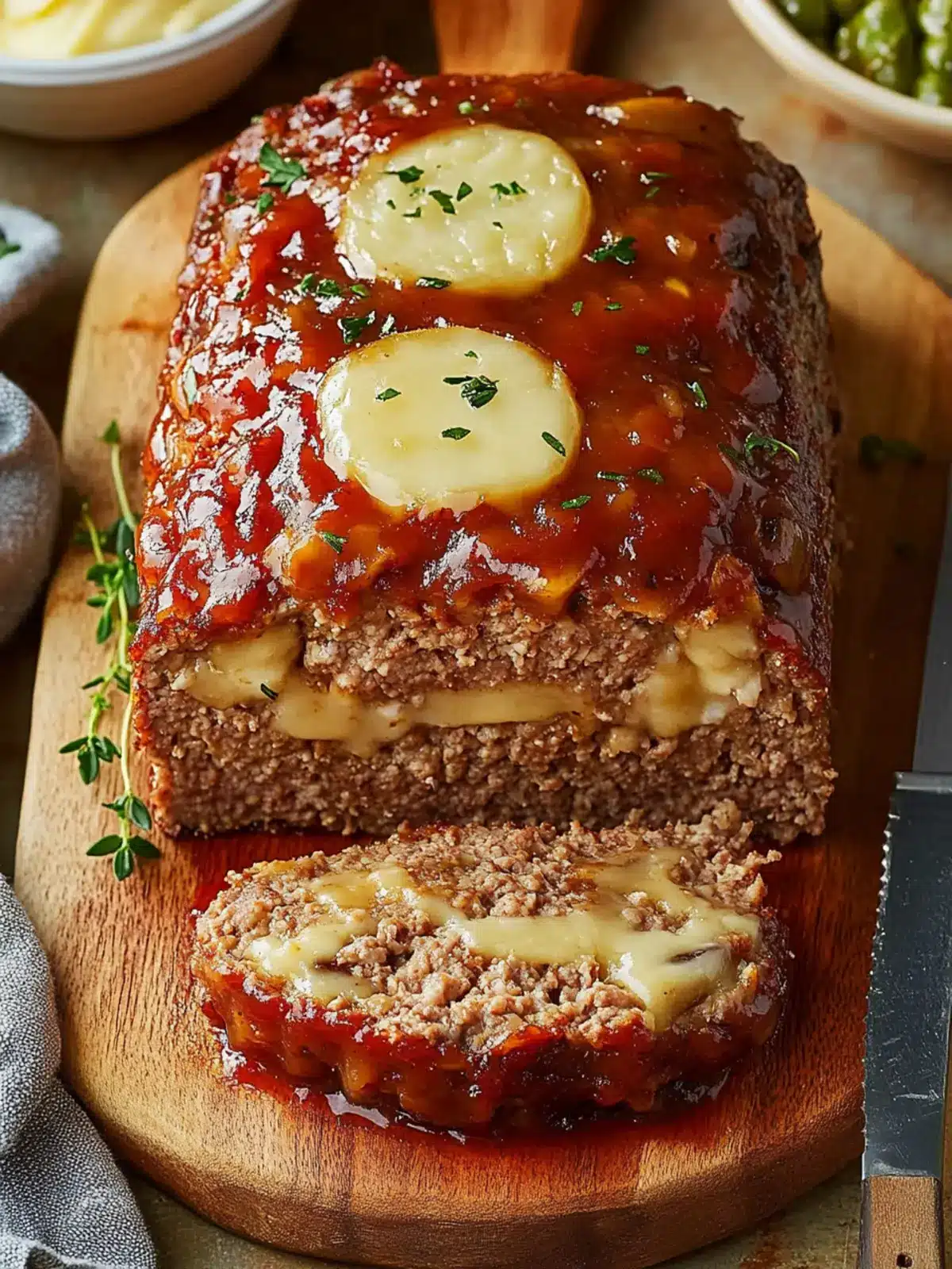 Mushroom Swiss Cheese Meatloaf