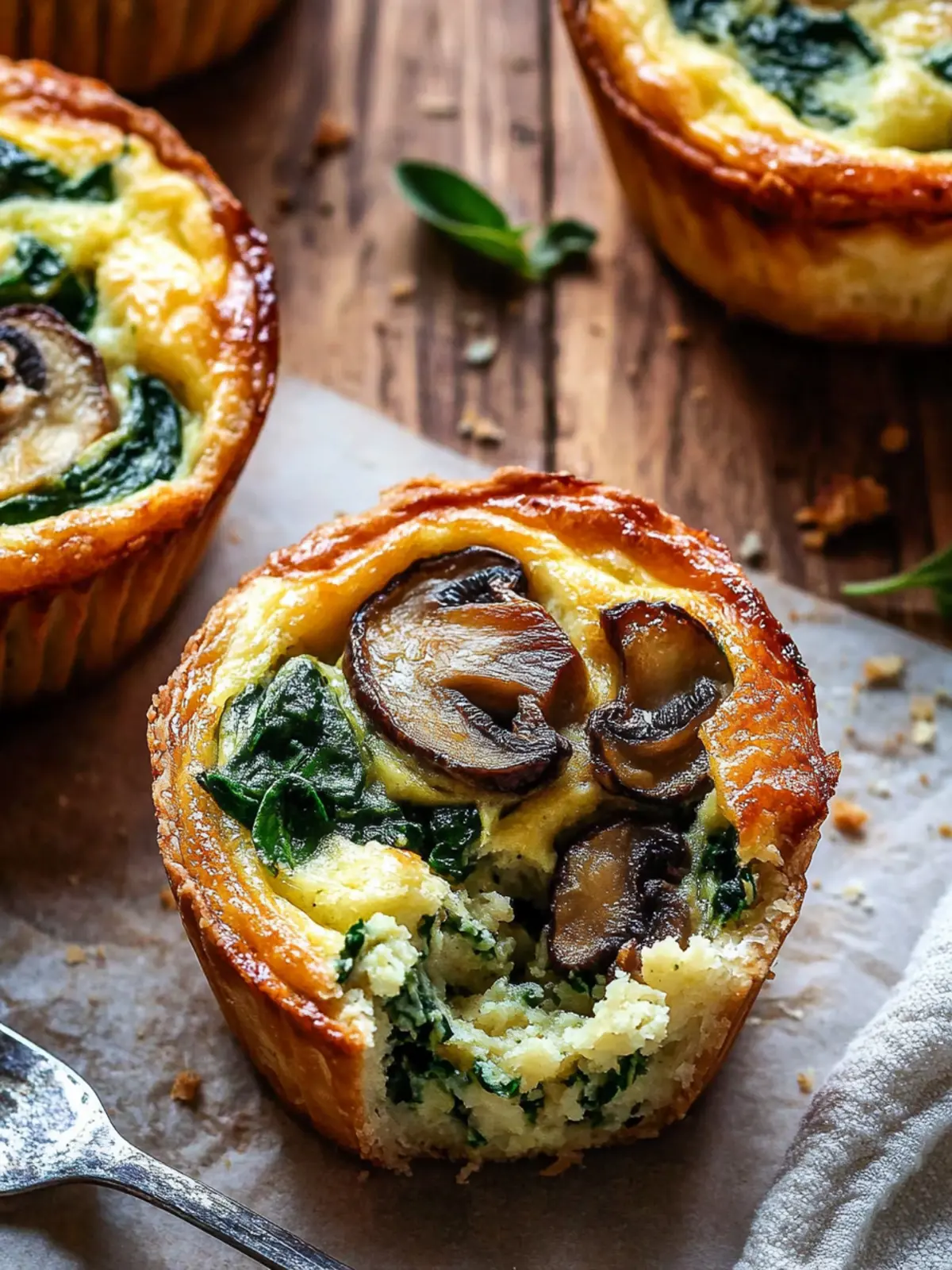 Spinach and Mushroom Quiche Muffins