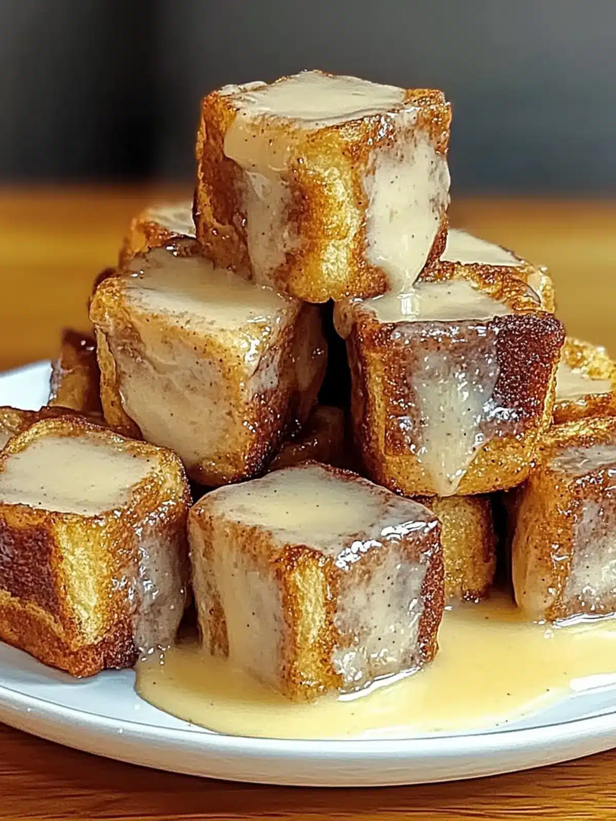 Cinnamon Roll French Toast Bites