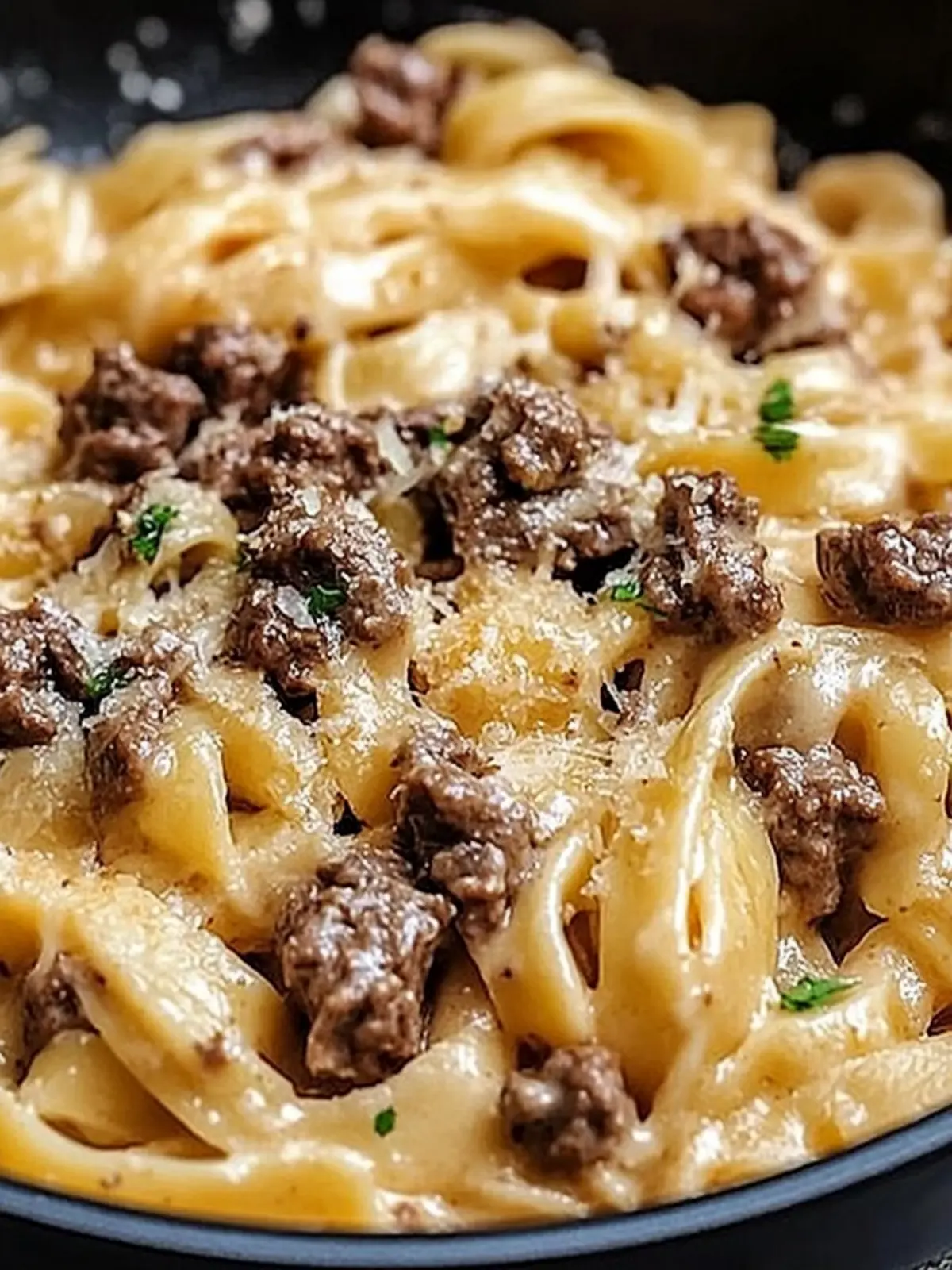 Garlic Butter Beef Pasta in One Pot