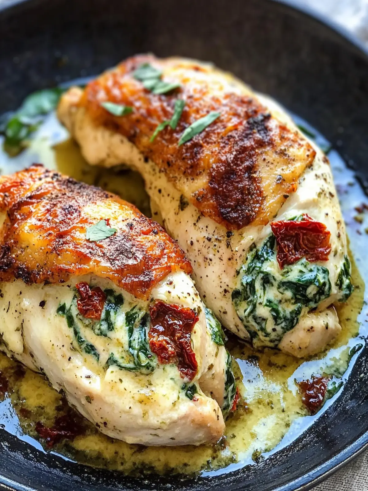 Creamy Spinach and Sun-dried Tomato Stuffed Chicken Magic 4 Creamy Spinach and Sun-dried Tomato Stuffed Chicken