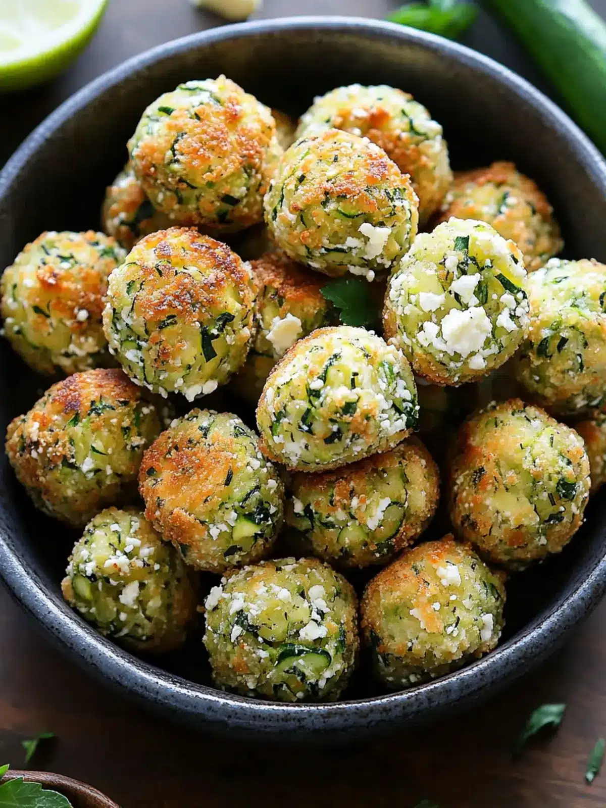 Crispy Zucchini Feta Balls: A Tasty Twist on Snack Time 4 Crispy Zucchini Feta Balls