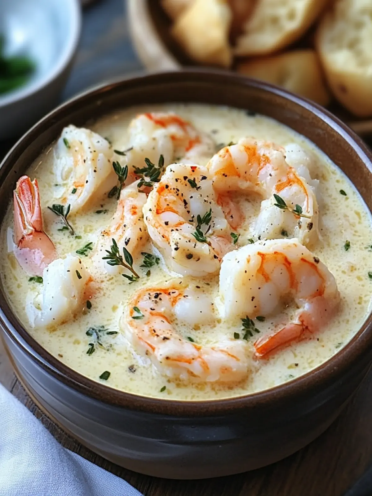Creamy Crab and Shrimp Seafood Bisque with Zesty Dressing 3 CREAMY CRAB AND SHRIMP SEAFOOD BISQUE WITH GARLIC HERB DRESSING