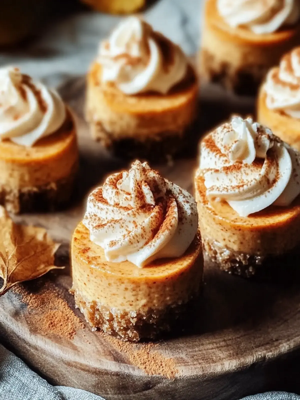 Mini Pumpkin Cheesecakes