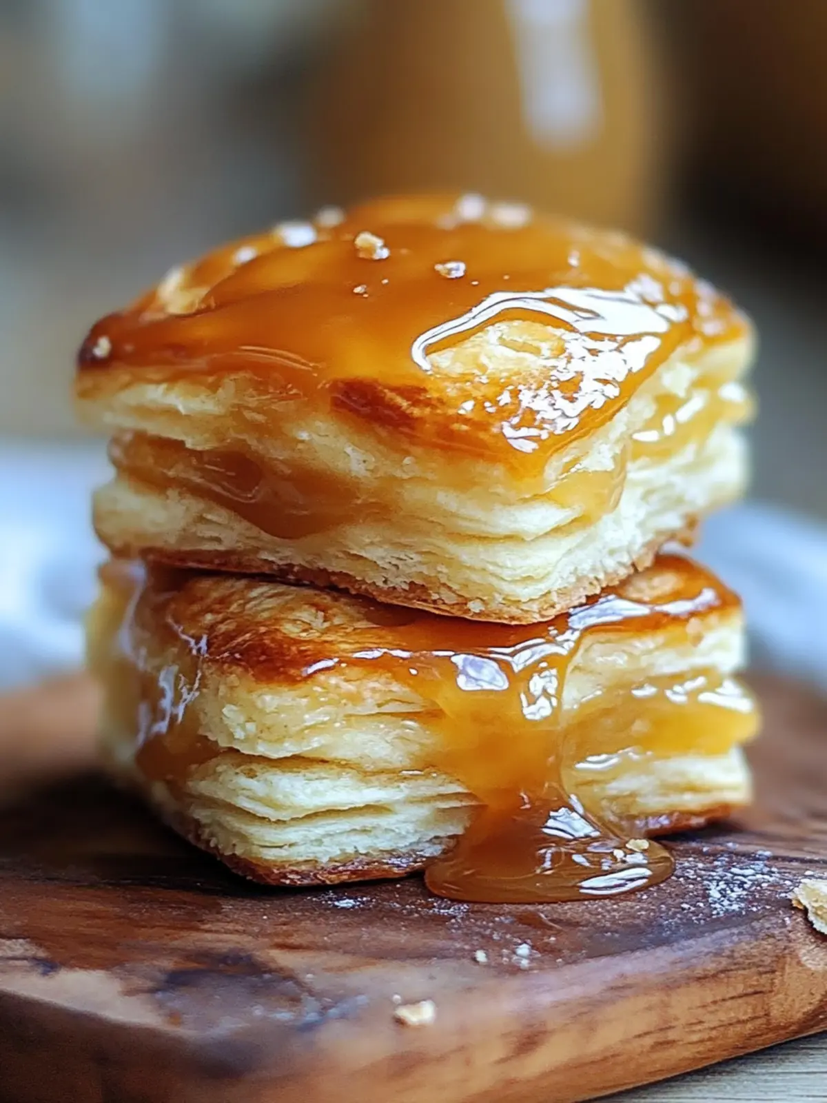APPLE PIE BISCUITS WITH CARAMEL DRIZZLE