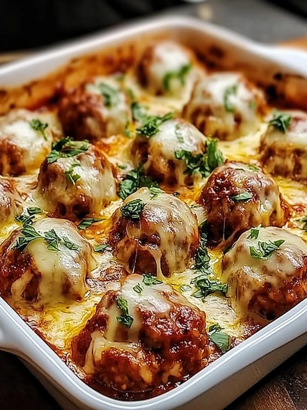 Cheesy Meatball Delight in an Oven Dish That's Pure Comfort 4 Cheesy Meatball Delight in an Oven Dish
