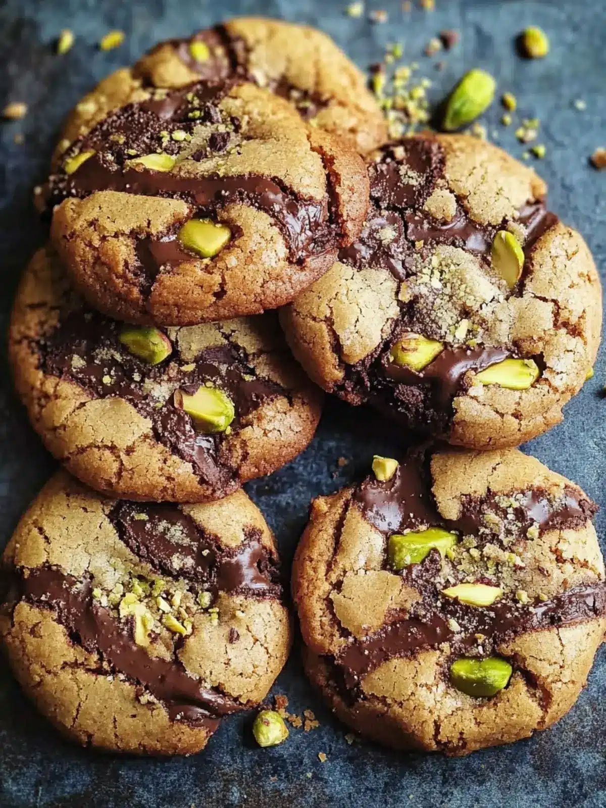 Indulge in Pistachio-Filled Chunky Chocolate Cookies Delight 4 Pistachio-Filled Chunky Chocolate Cookies