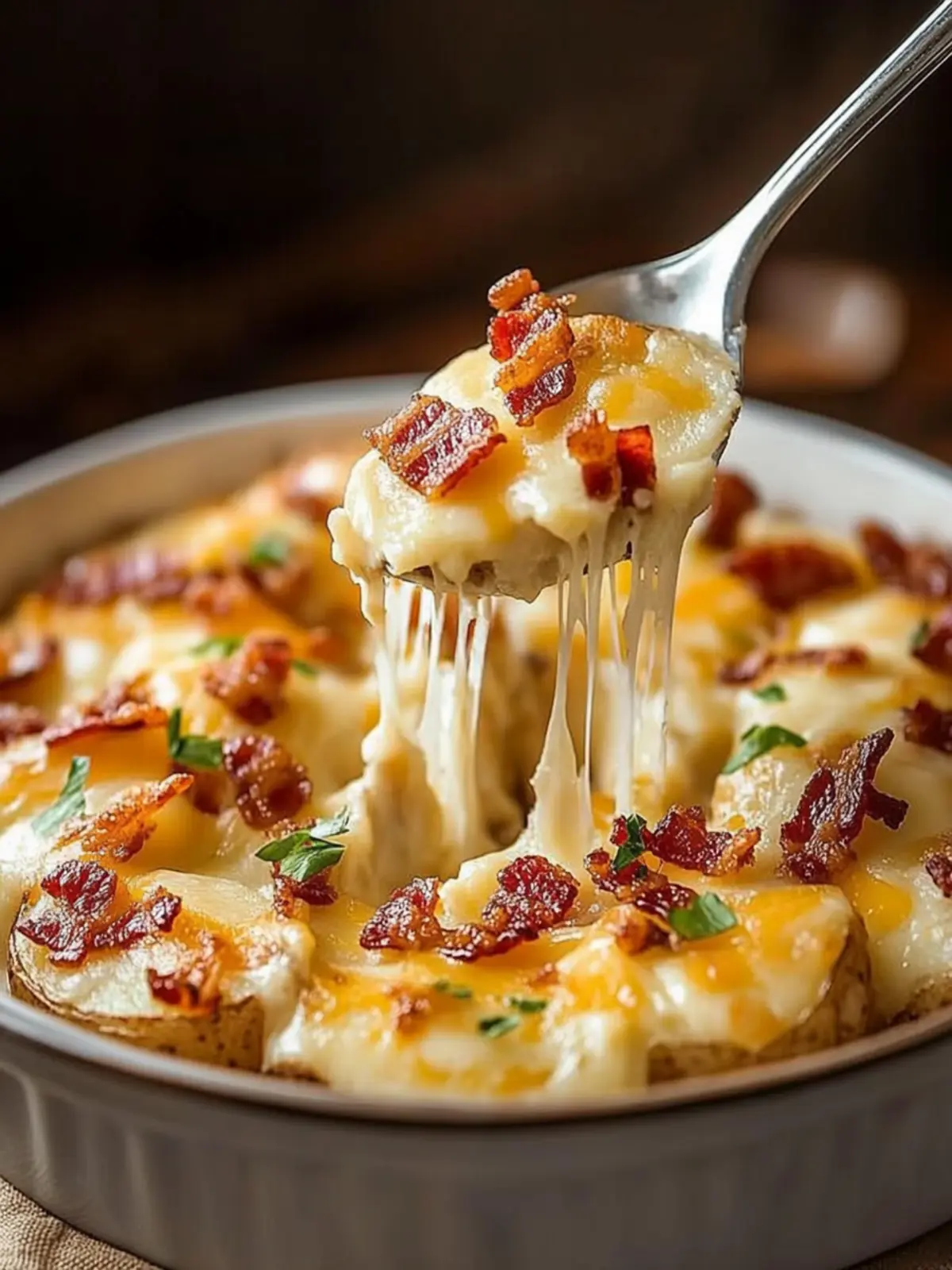 Creamy Cheddar and Bacon Mississippi Mud Potatoes to Savor 4 Creamy Cheddar and Bacon Mississippi Mud Potatoes