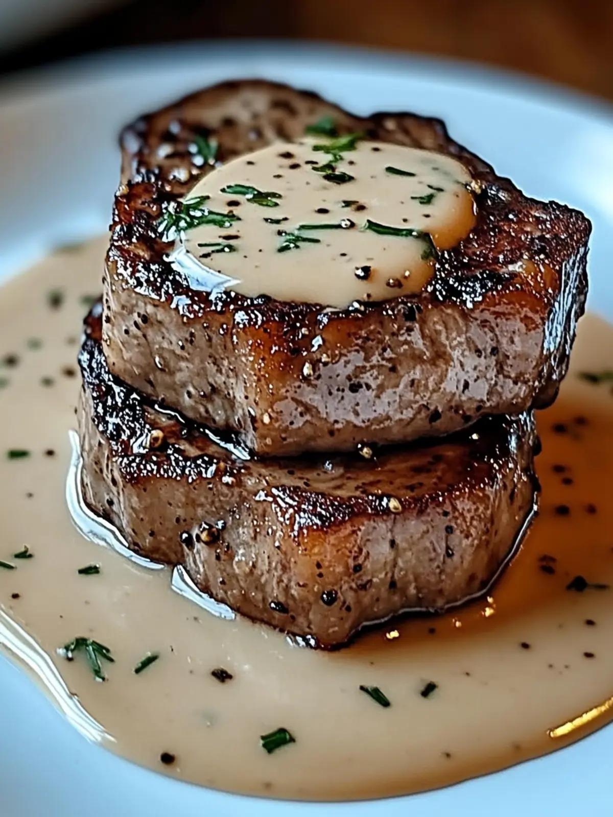 Savory Peppercorn Steak with Creamy Sauce to Impress Tonight 4 Peppercorn Steak with Creamy Sauce
