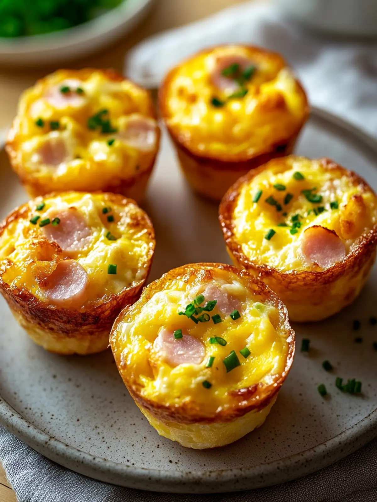 Mini Ham & Cheese Egg Muffins: Easy Bites for Breakfast Joy 2 Mini Ham & Cheese Egg Muffins