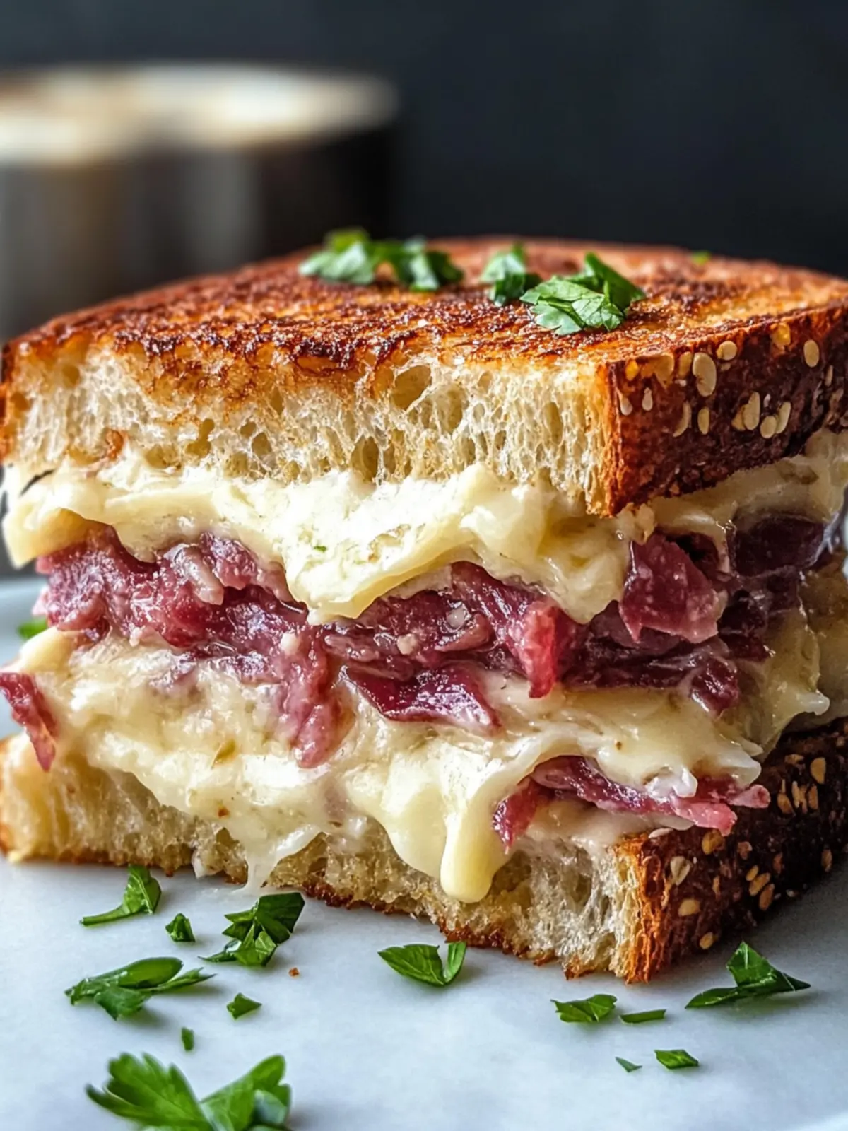 Skillet Reuben Sandwich with Thousand Island Dressing Bliss 4 SKILLET REUBEN SANDWICH WITH THOUSAND ISLAND DRESSING