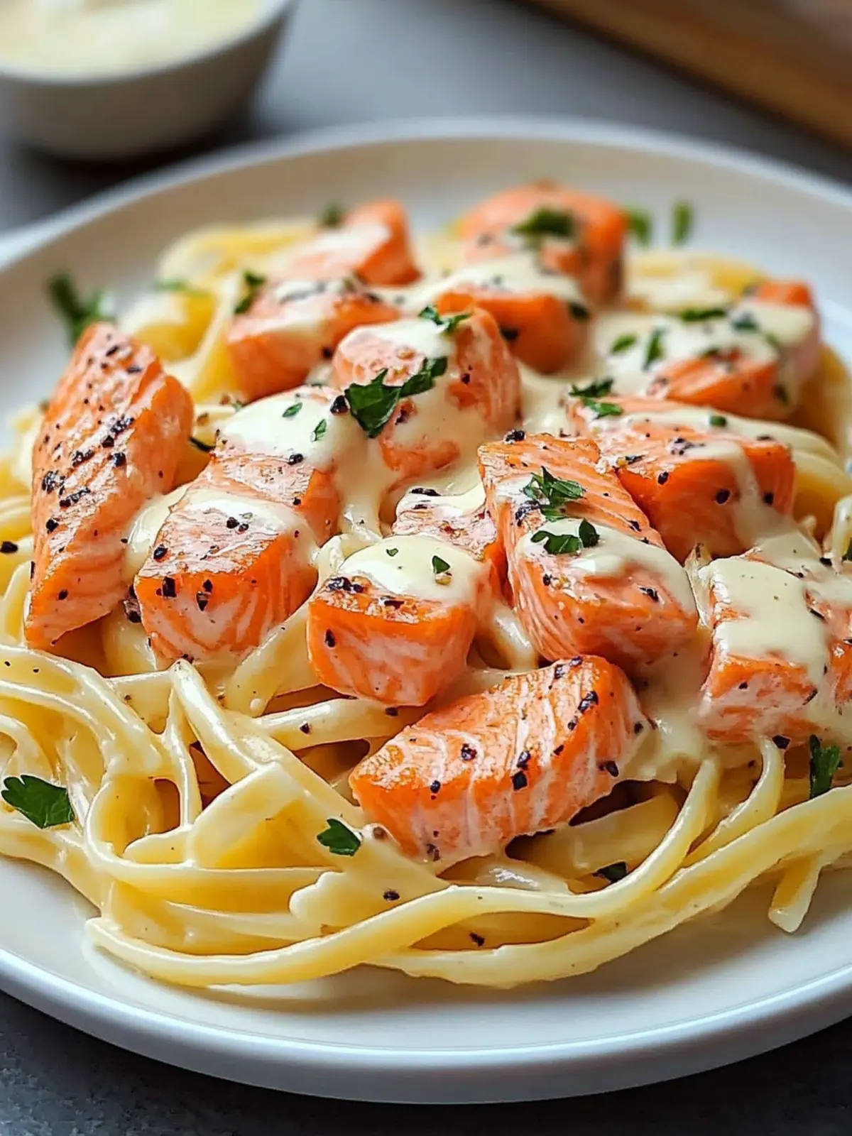 Creamy Garlic Sauce Salmon Pasta That'll Wow Your Taste Buds 3 salmon pasta creamy garlic sauce