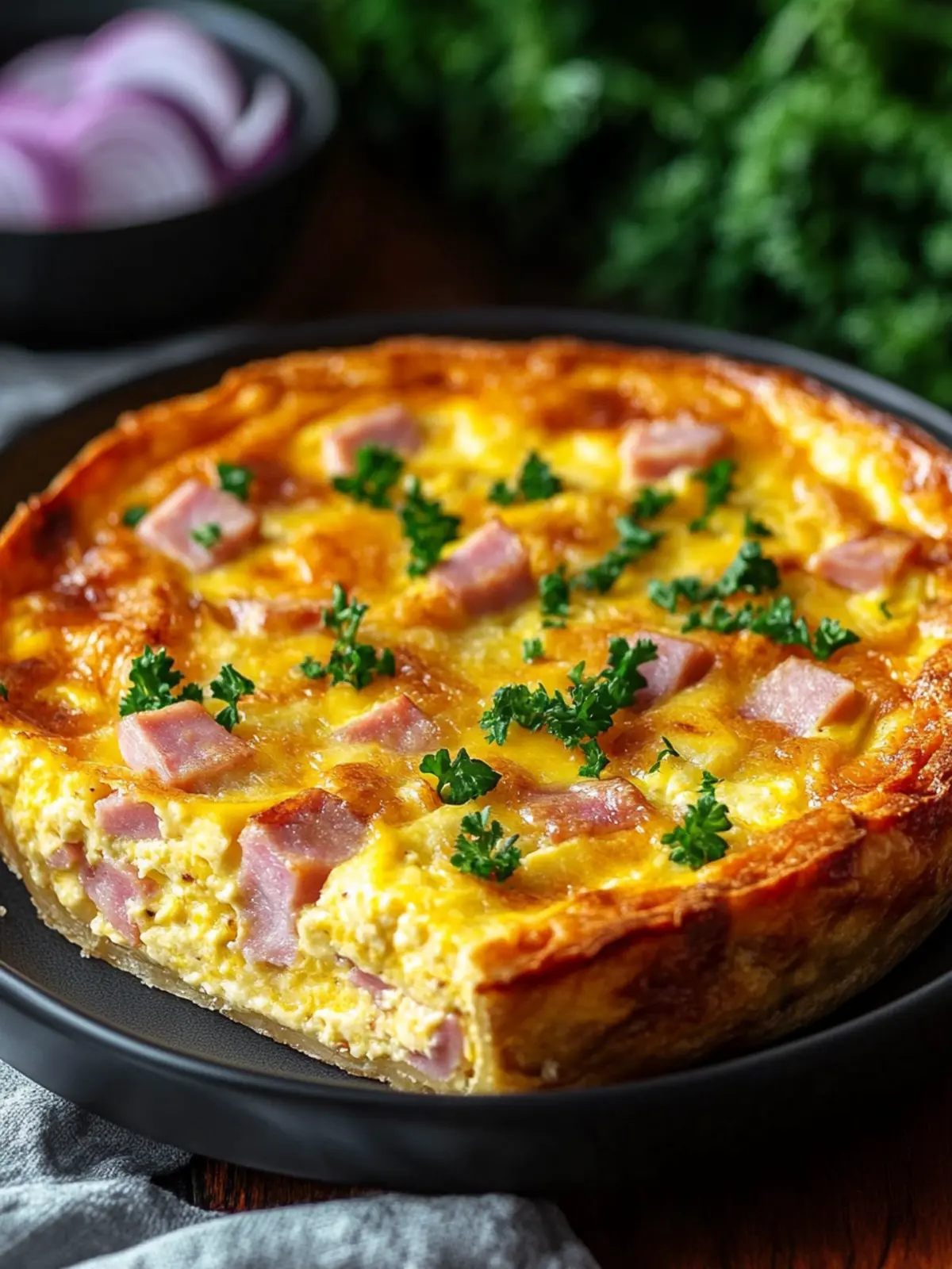 Crustless Quiche Loaded with Ham and Cheese Cozy Bliss Awaits 3 Crustless Quiche Loaded with Ham and Cheese Cozy, Cheesy Comfort in Every Bite