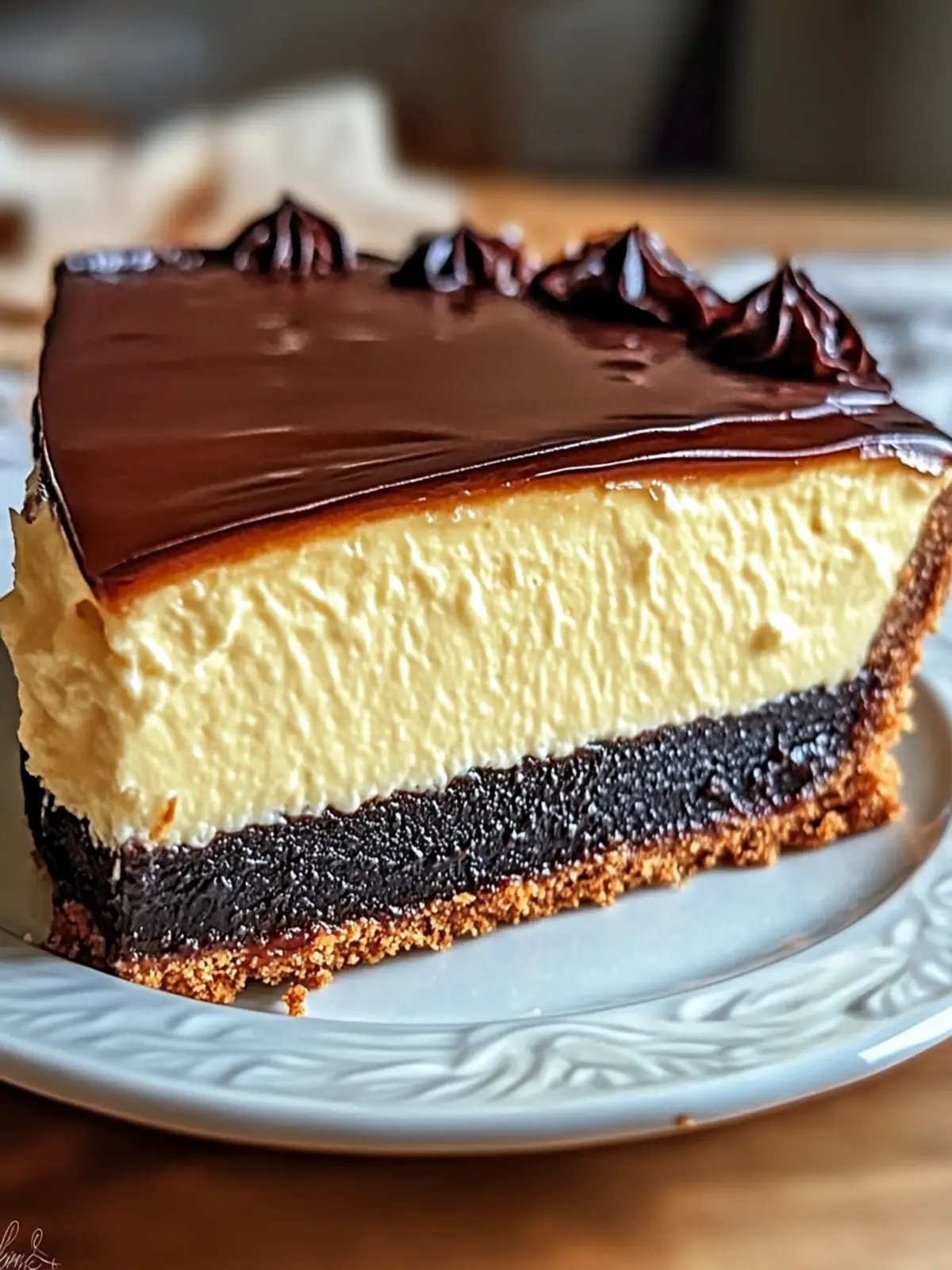 Boston Cream Pie Cheesecake