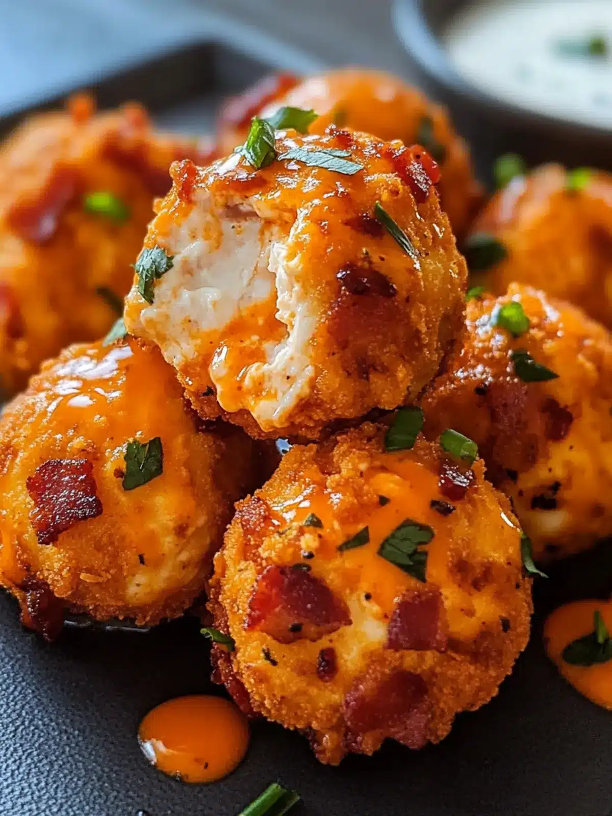 Buffalo Chicken Bacon Mozzarella Bombs