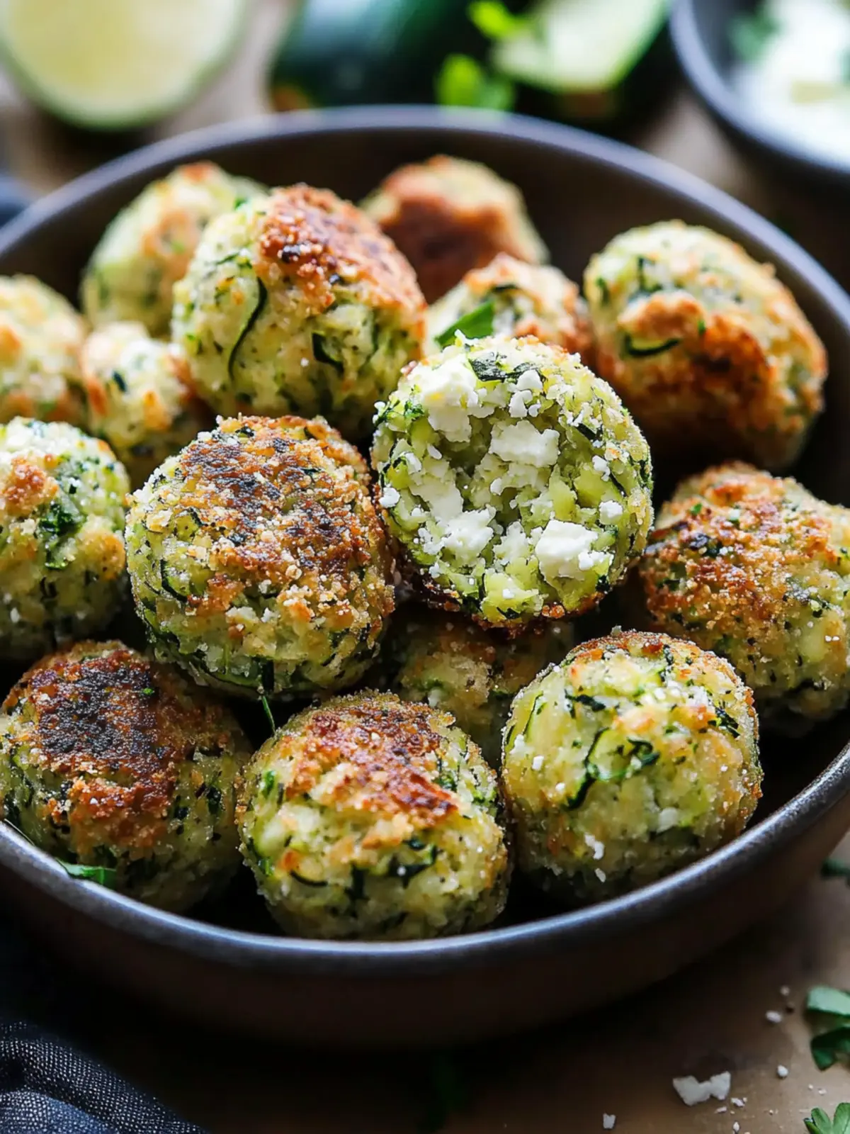 Crispy Zucchini Feta Balls: A Tasty Twist on Snack Time 2 Crispy Zucchini Feta Balls